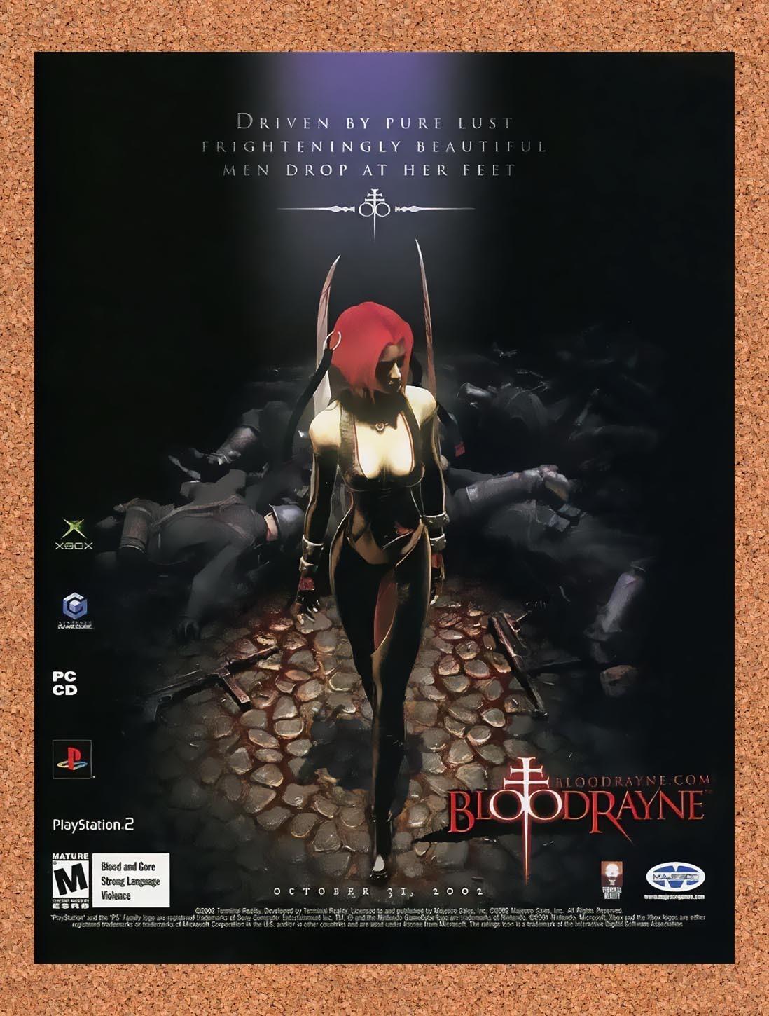 2001 Bloodrayne PS2 Original Advertisement / Retro Promo v2