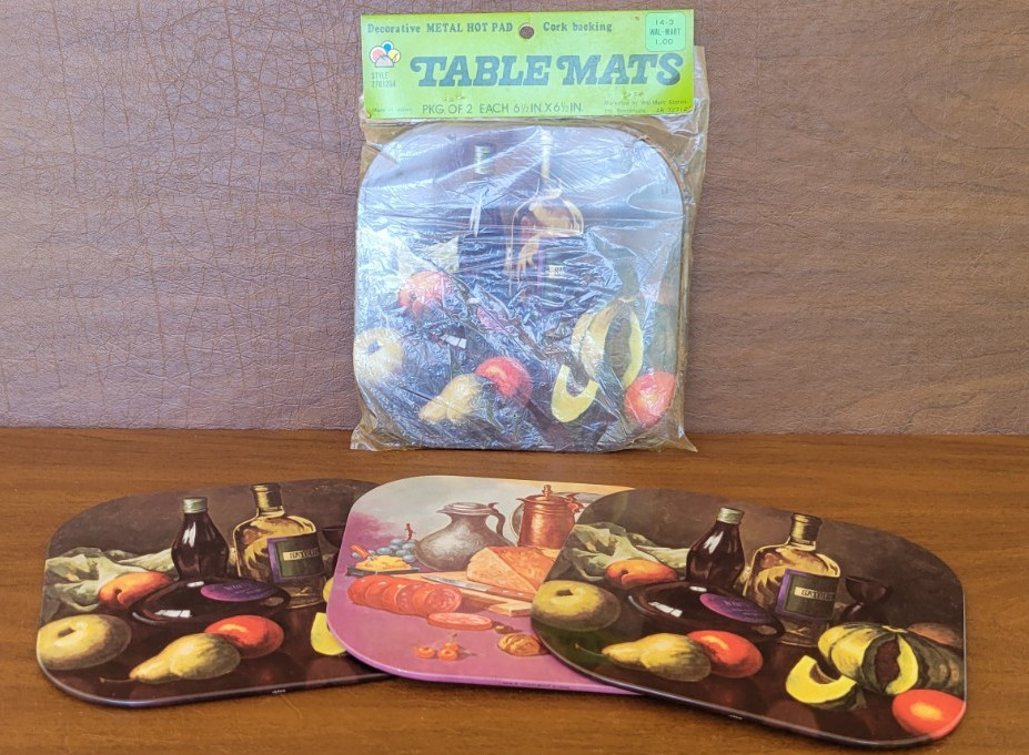 Vintage Table Mats Lot in Original Walmart Packaging Hot Pads