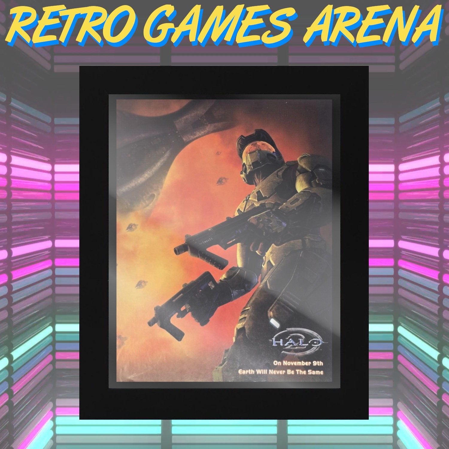 FRAMED 12.5x10 Halo 2 Xbox Authentic Magazine Print Ad