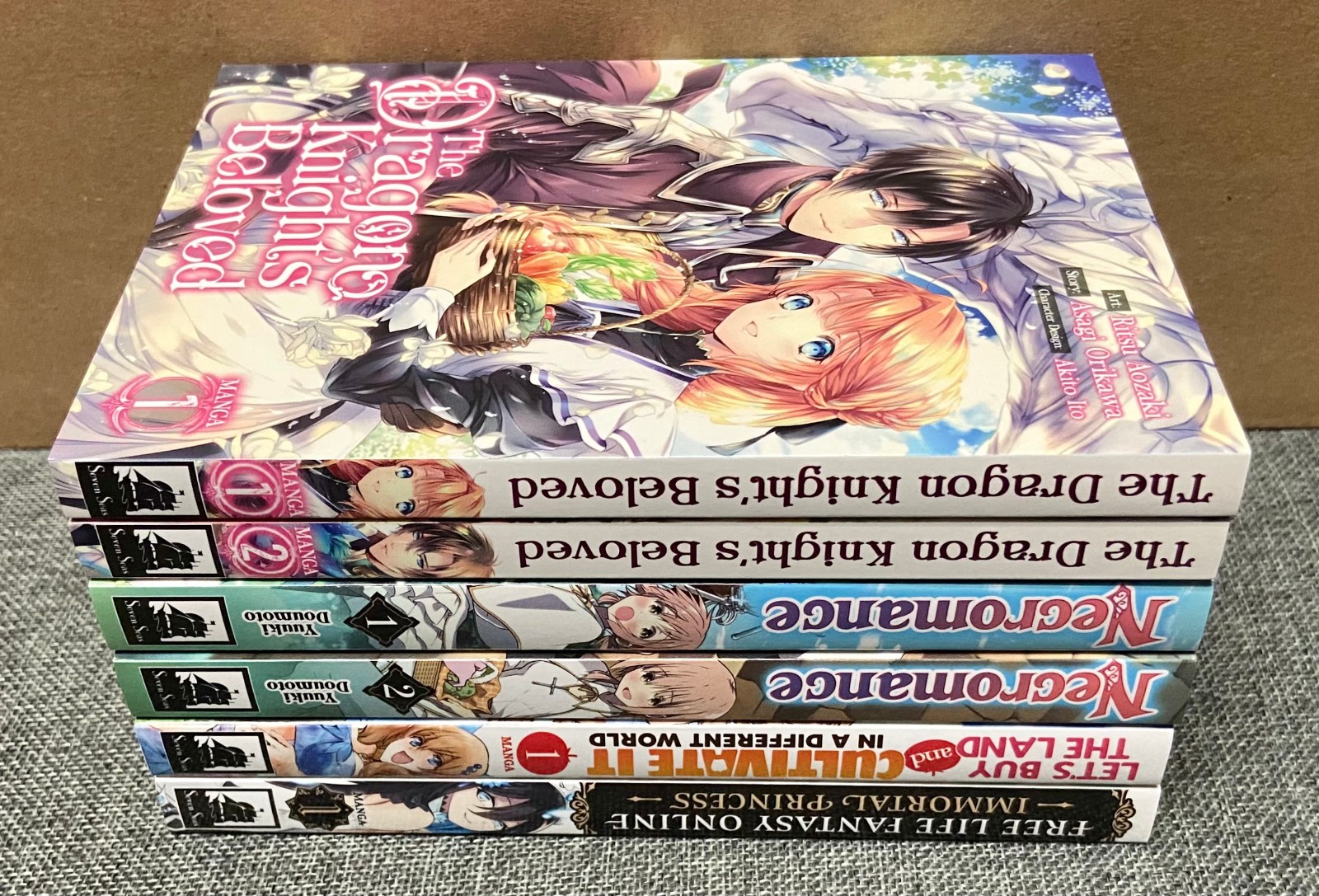 The Dragon Knight's Beloved Vol 1-2 Necromance Vol 1-2 Fantasy English Manga Lot