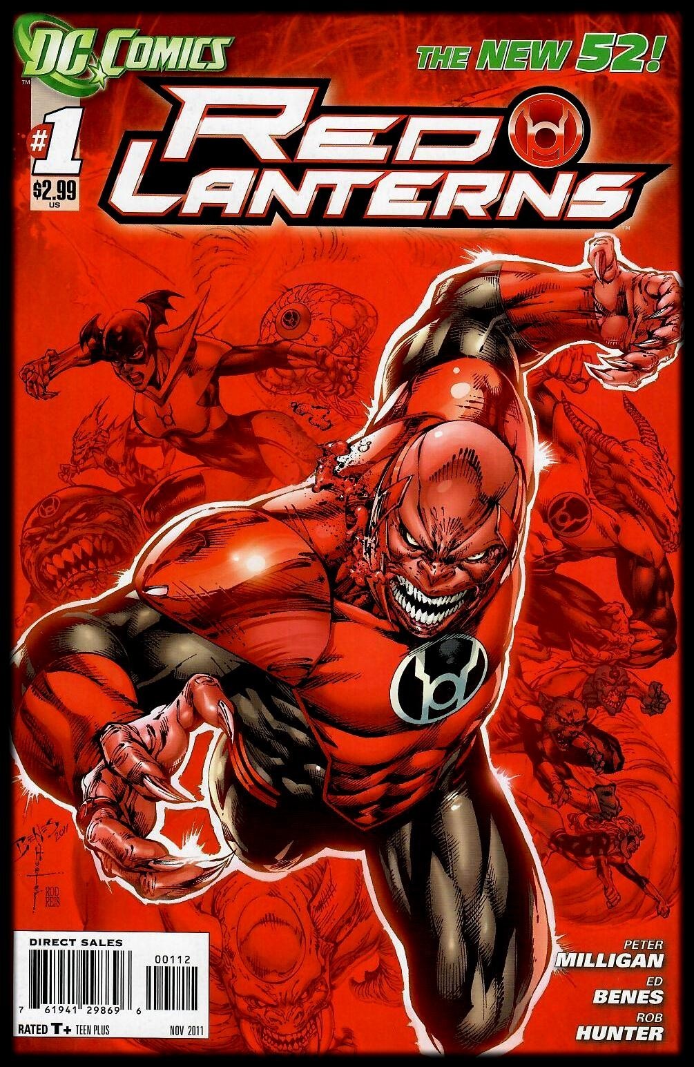 Red Lanterns #1 VF+ Condition Atrocitus 2nd Print (DC Comics, Nov 2011)