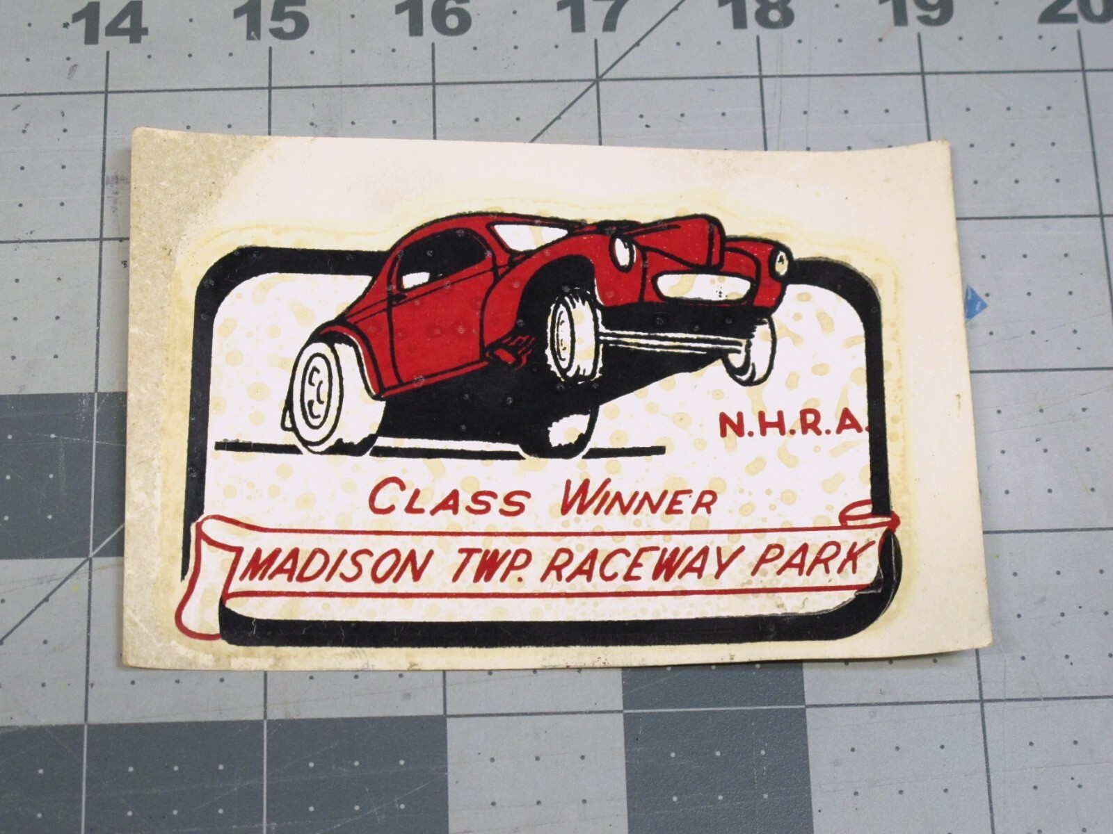vtg 1950s-1970s Auto Rod Racing sticker decal waterslides - Nascar Iskenderian B
