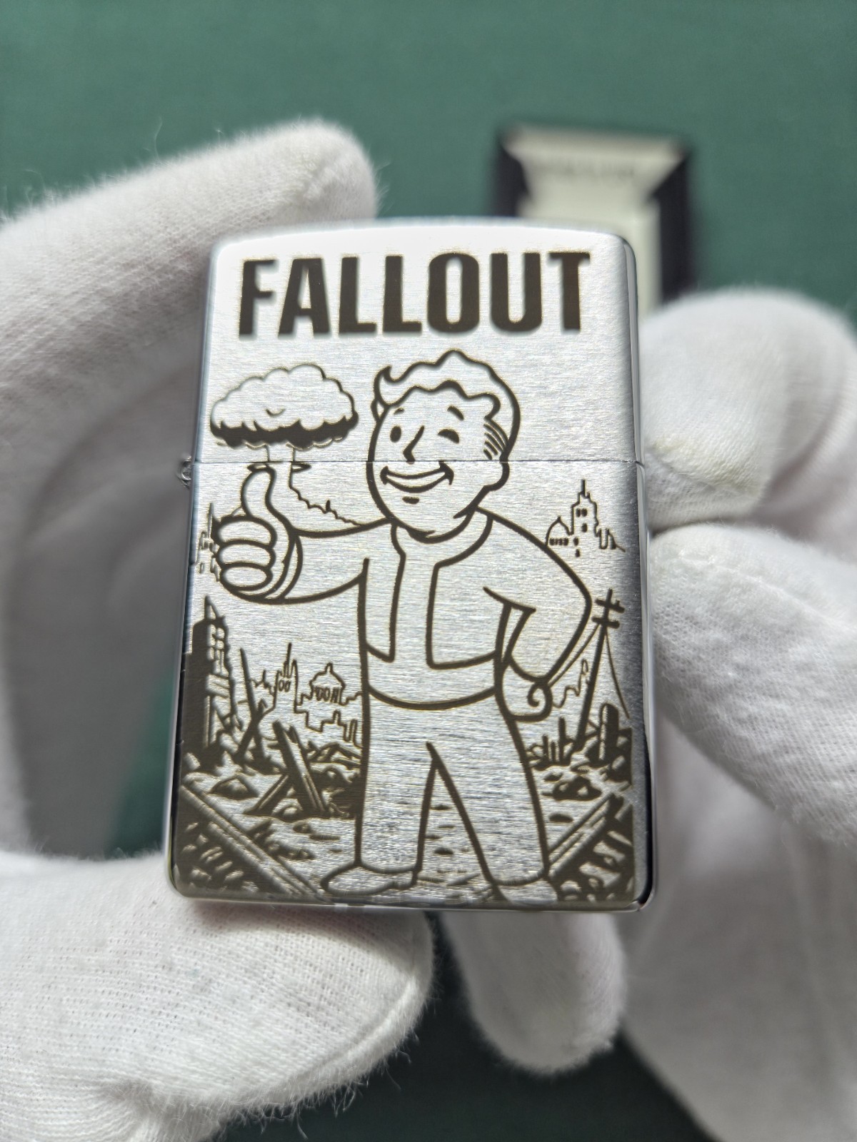 Zippo Fallout Lighter Vault-Tec Vault Boy Power Armor Laser Engraved Custom Gift