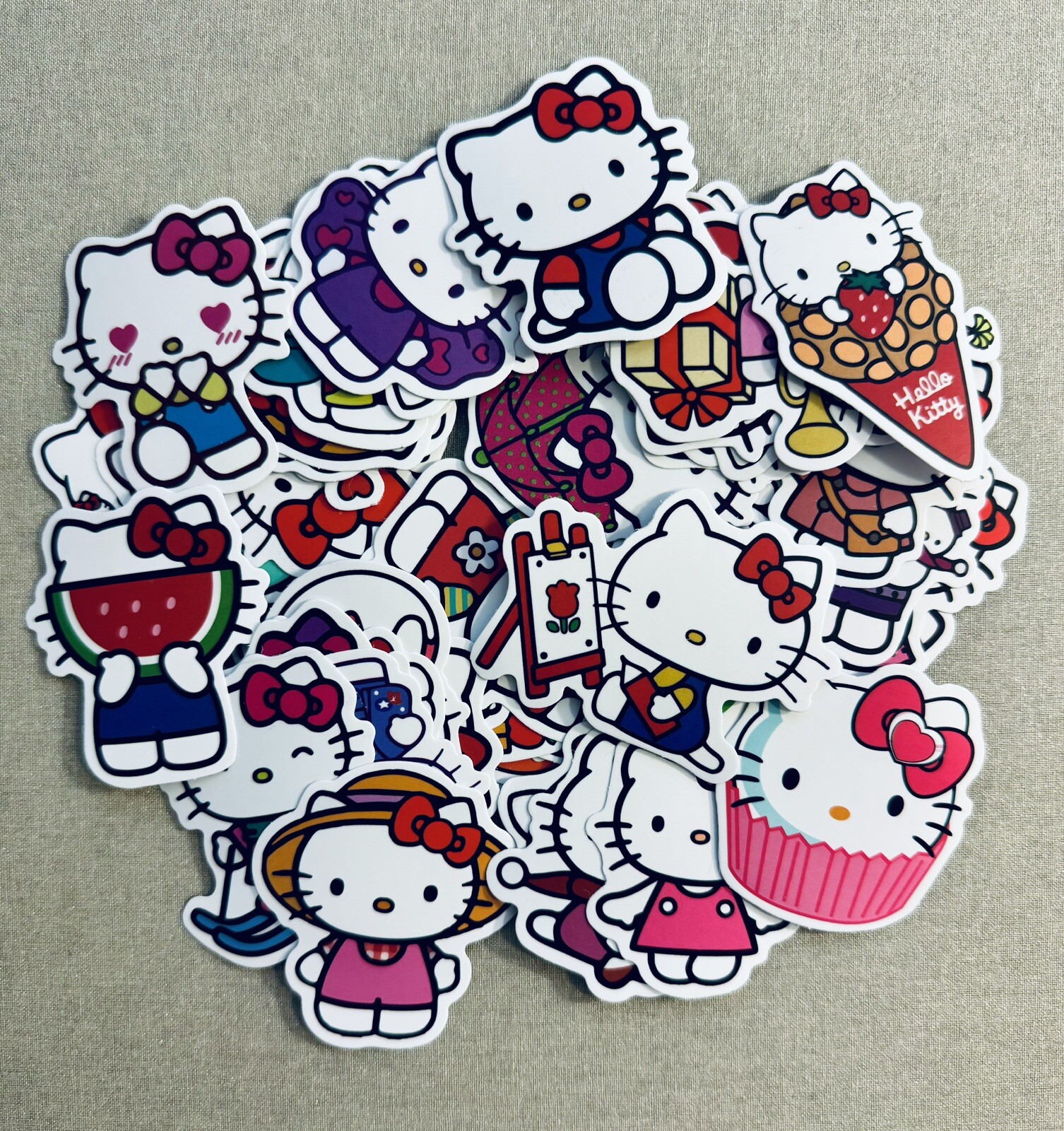 Random Hello Kitty Stickers (10 pc No Repeat Stickers)