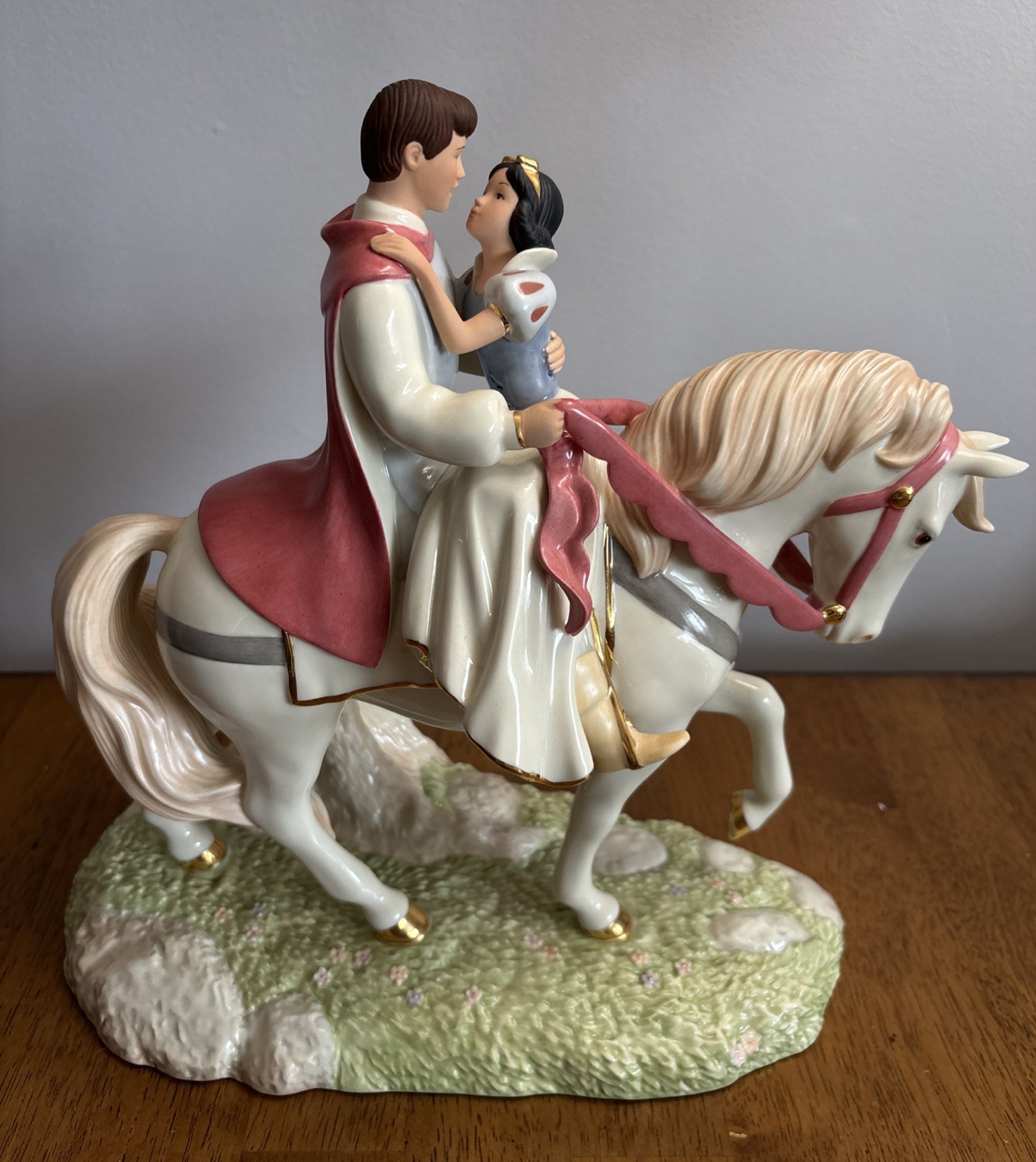 LENOX SNOW WHITE'S DREAM COMES TRUE Disney Prince Charming & horse - Rare