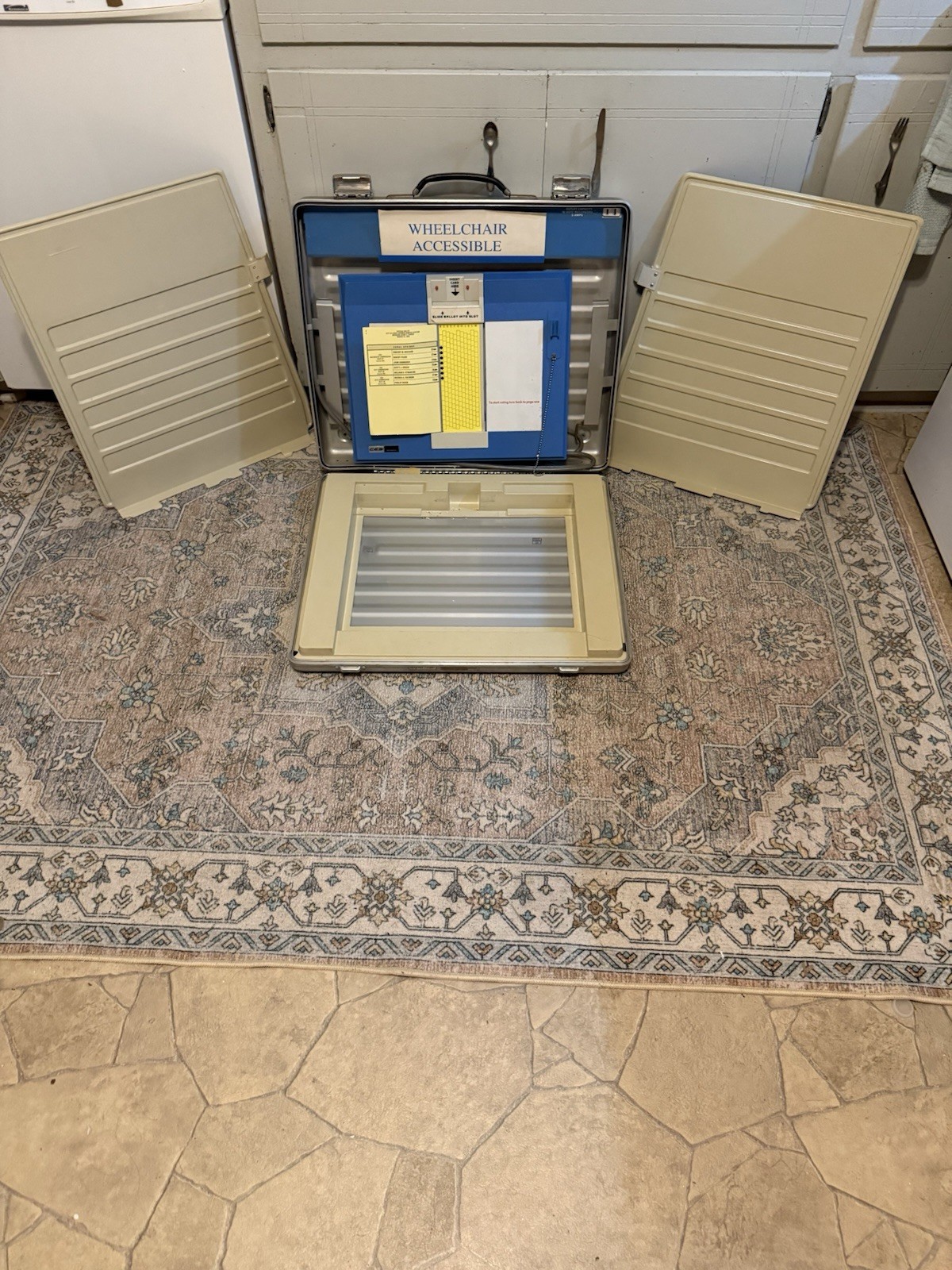Vintage 2002 Broward County CES Votomatic Voting Booth Election Machine Card