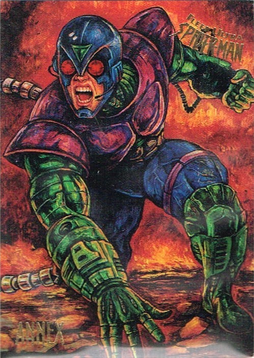 1995 Fleer Ultra Spider-Man Premiere Edition with Border Drop Menu