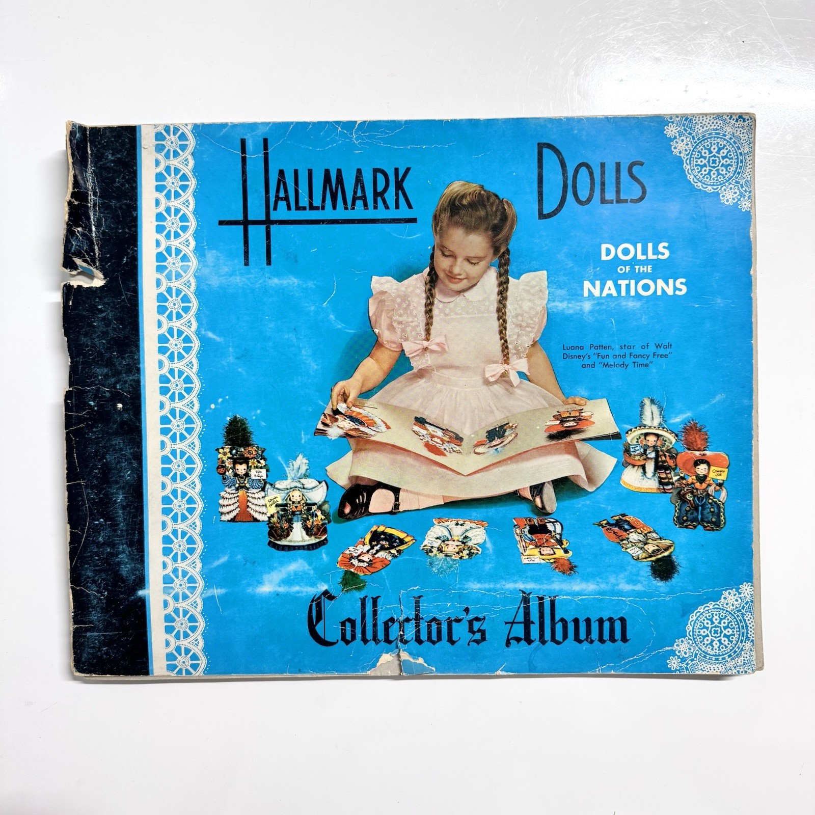 Antique 1948 Hallmark Dolls of the Nations Collectors Album 14 Cards Vintage Set