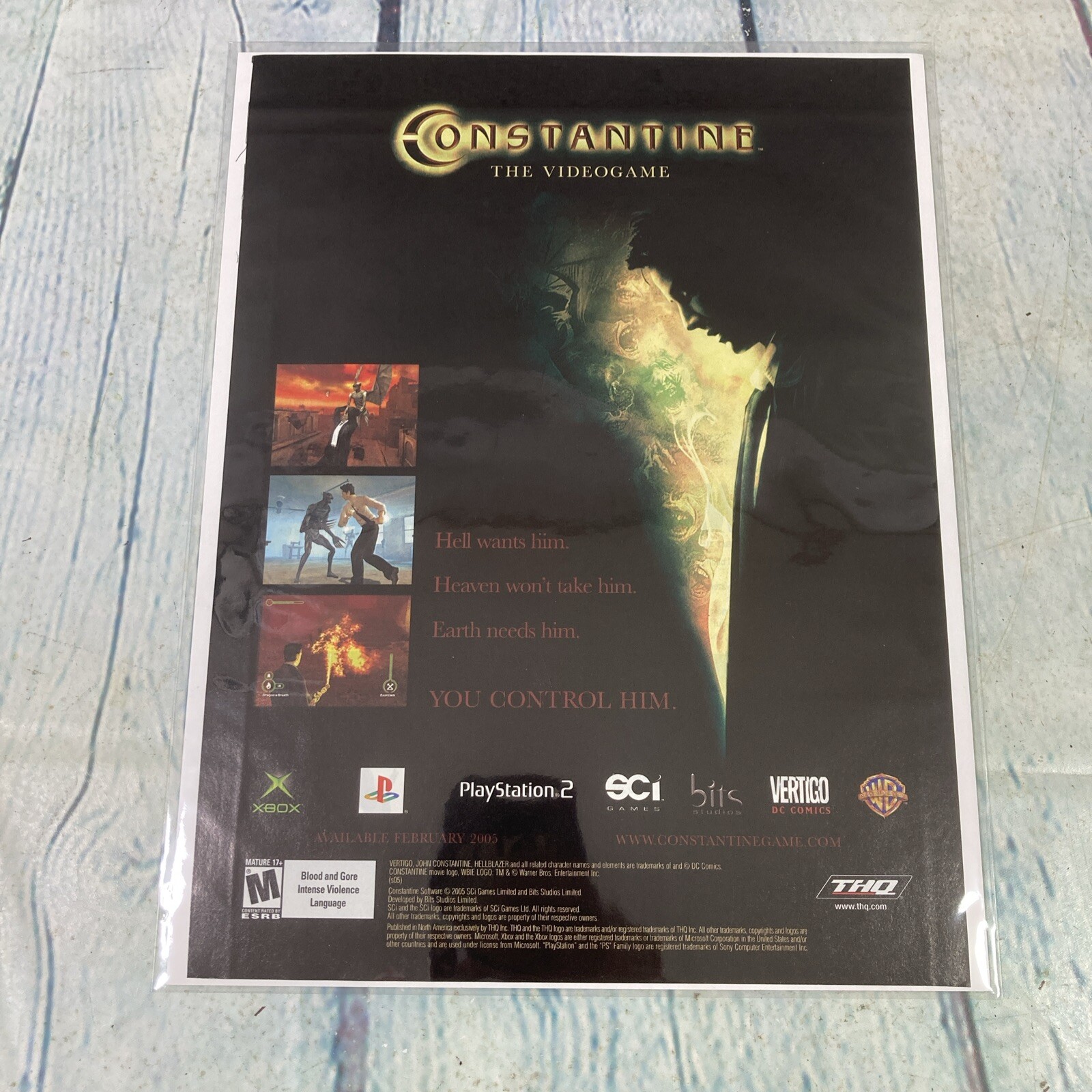 2005 Constantine Video Game Vintage Print Ad/Poster Promo Art Magazine Page