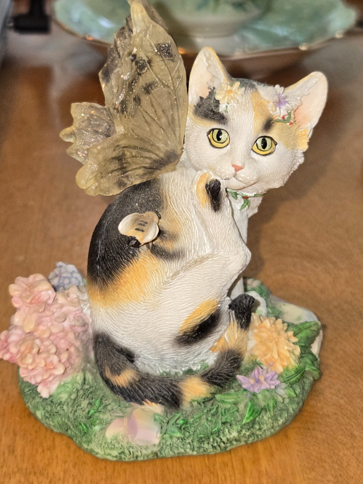 Faerie Glen Statue - Cat Tessa- handpainted