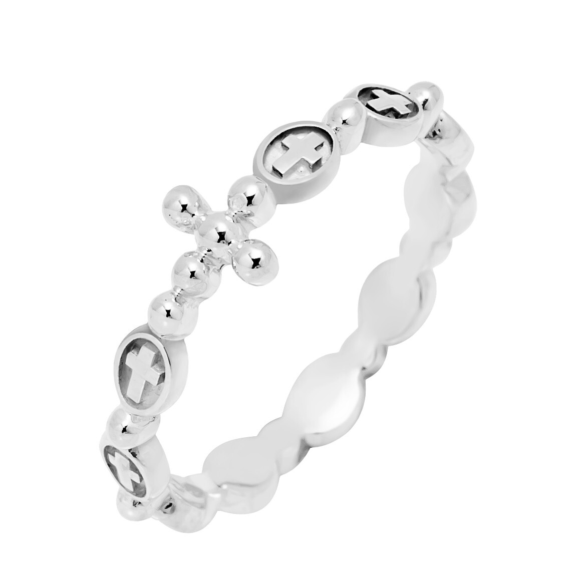 Aespa Karina Rosary Ring PR167 925 Sterling Silver Catholic Ring (US 4 ~ 12)
