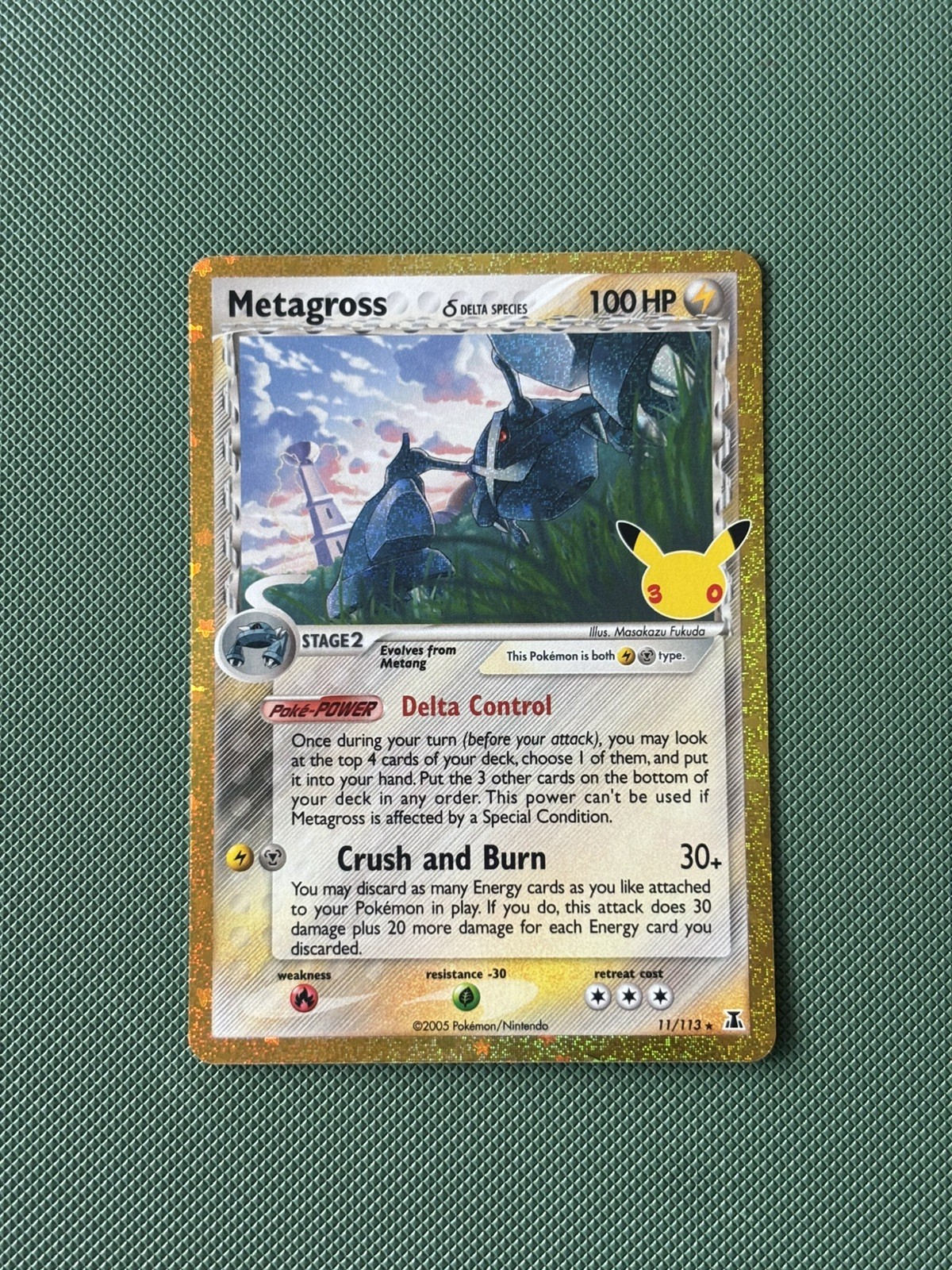 Pokémon TCG Metagross 11/113 Delta Species 30th Anniversary Celebration Holo