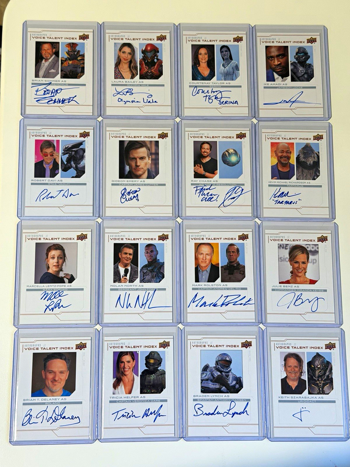 Upper Deck Halo Autograph Card Lot of 16