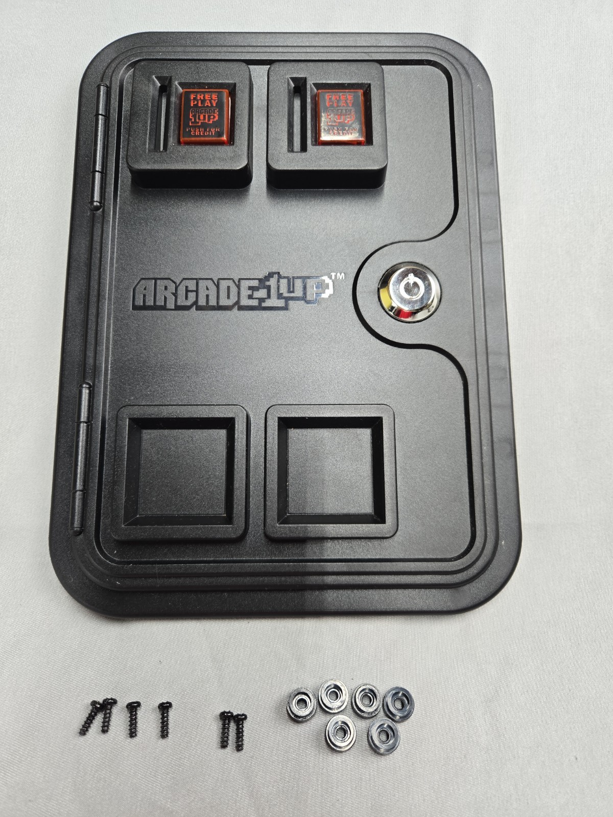 Arcade1Up Faux Coin Door Panel Red Slots Original For Looks Does Not Function