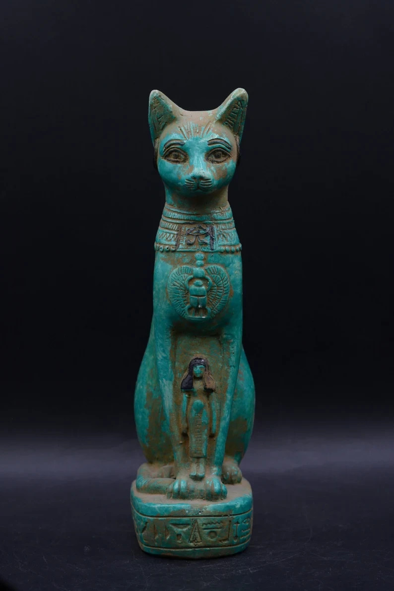 Rare Ancient Egyptian Antiquities Egyptian Goddess Bastet Egyptian Cat Figure BC