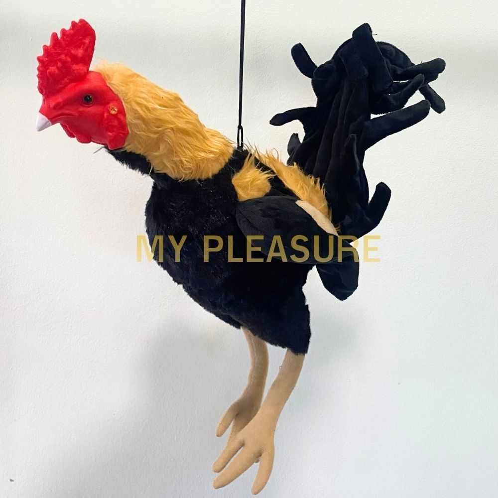 2X Realistic Rooster Figurine Silicone Chicken Model Farm Decor Collectible Gift