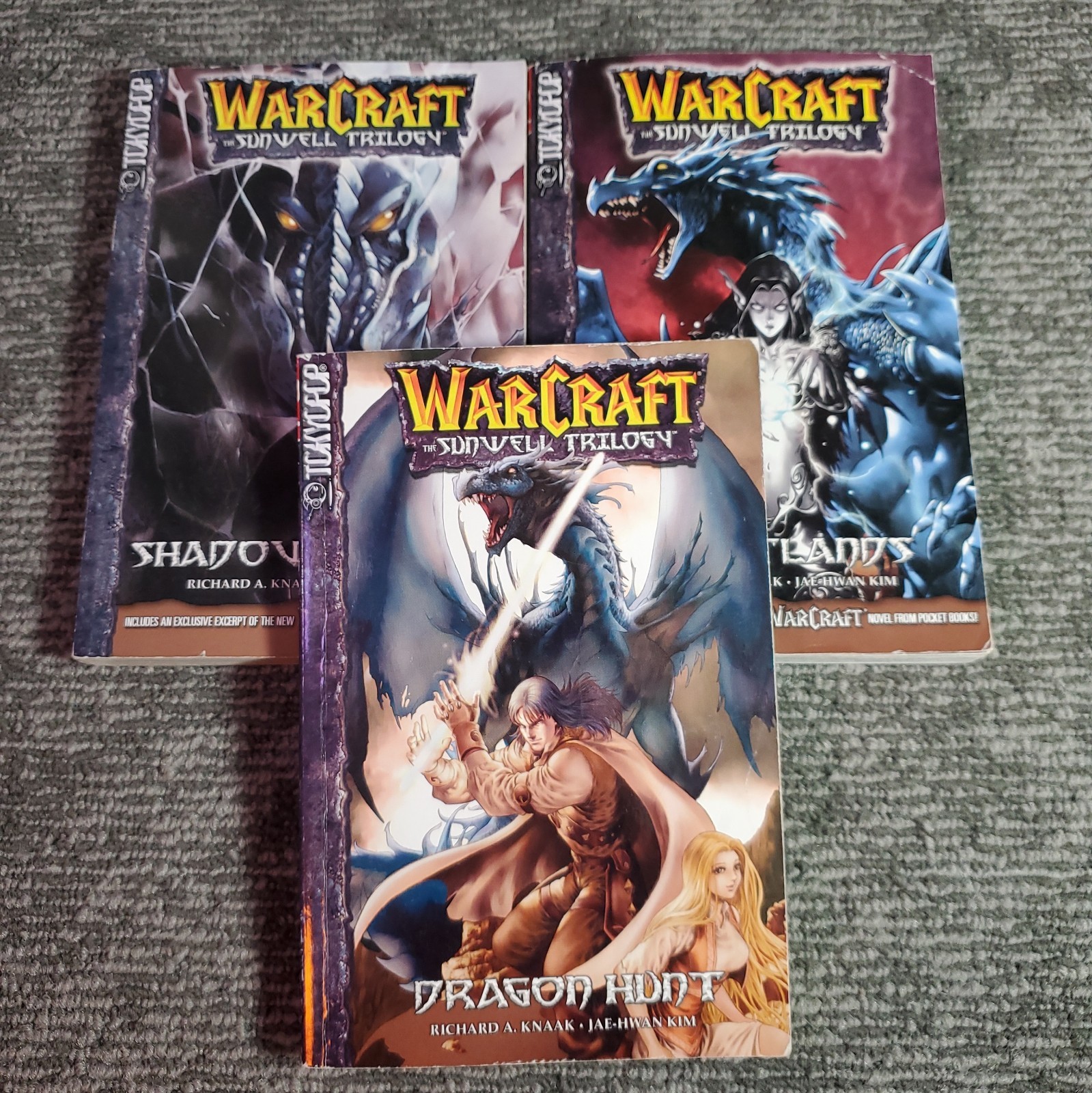 Warcraft Sunwell Trilogy Manga Lot 3 Tokyopop Blizzard 2005 Ghostlands Ice Hunt