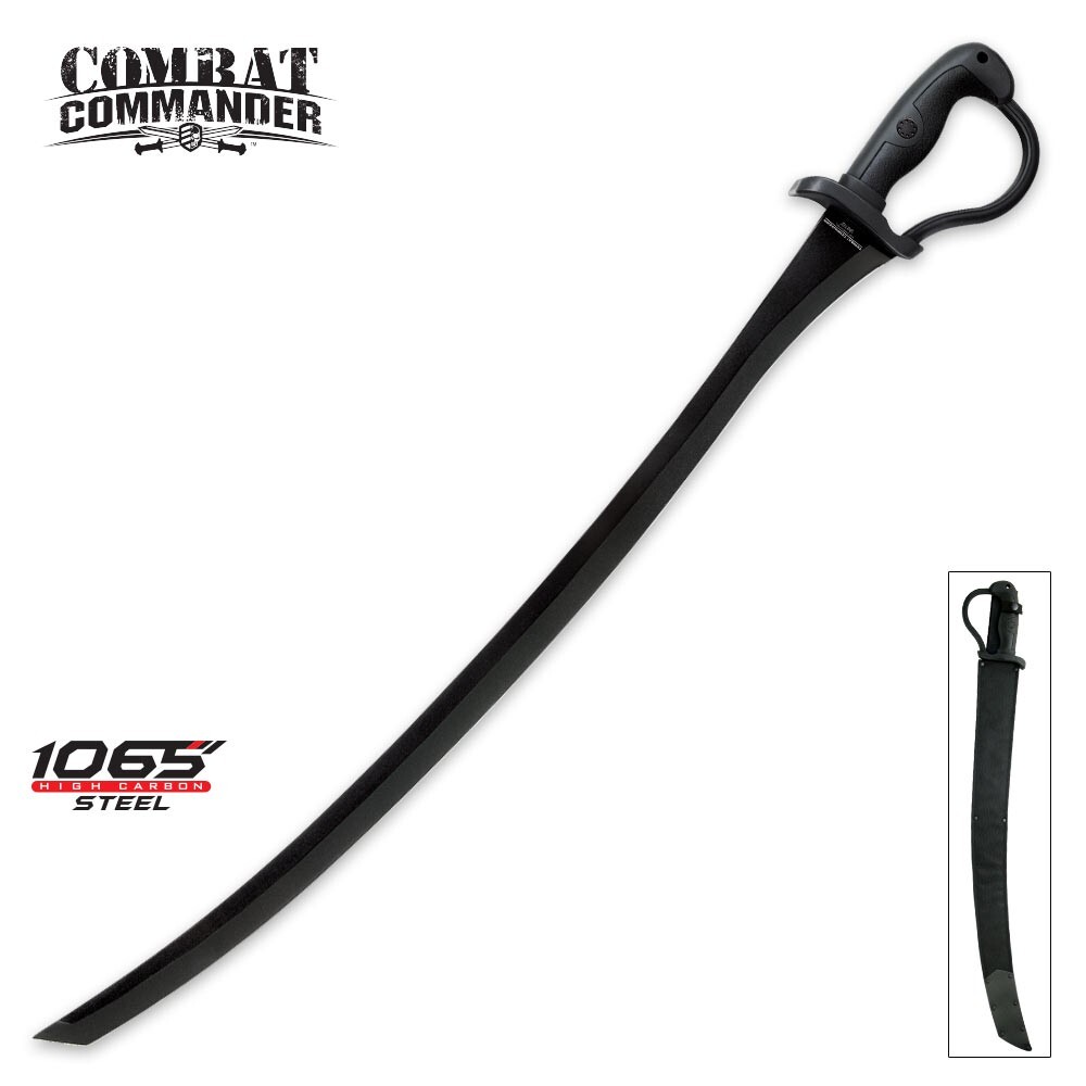 Combat Commander Saber Sword | Nylon Scabbard | Saber-Style Handle | Length 36