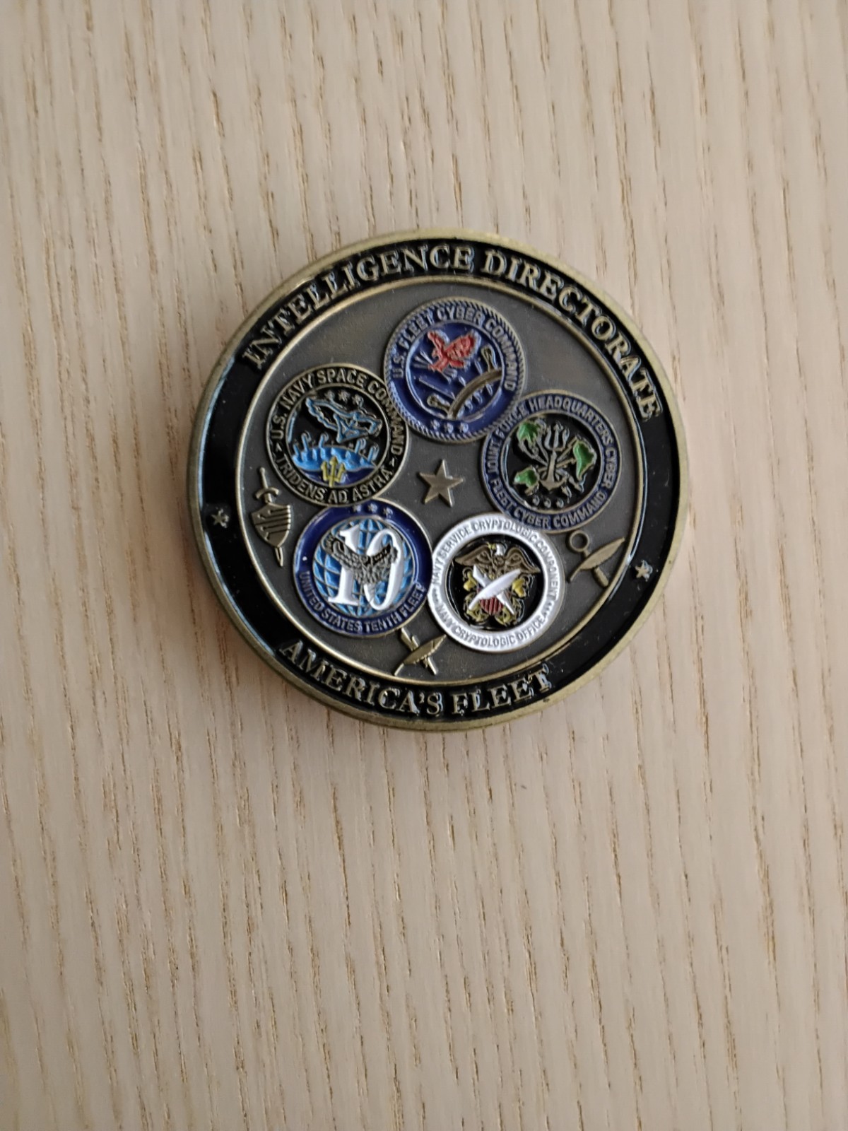 Challenge Coin: US Intelligence Directorate America's Fleet. Collectable. VGC