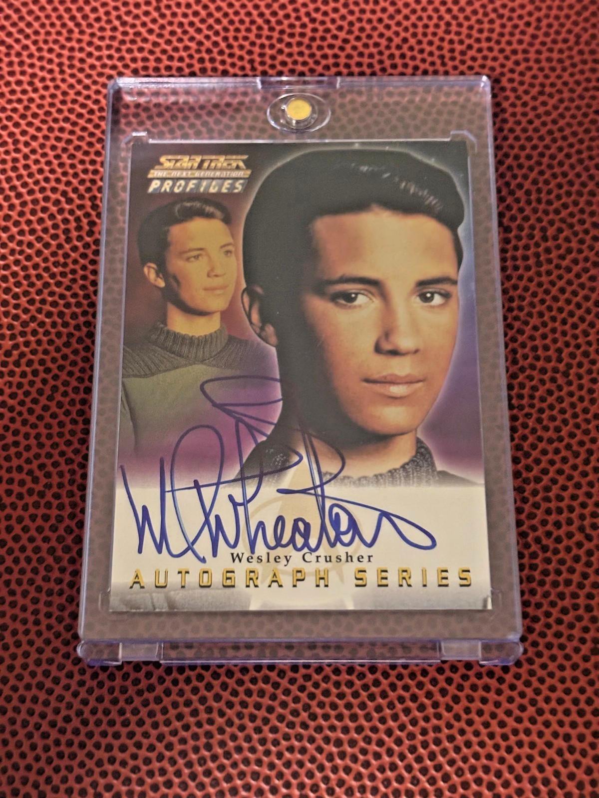 RARE 2000 STAR TREK TNG PROFILES WIL WHEATON AUTOGRAPH CARD A4 1ST AUTO CRUSHER