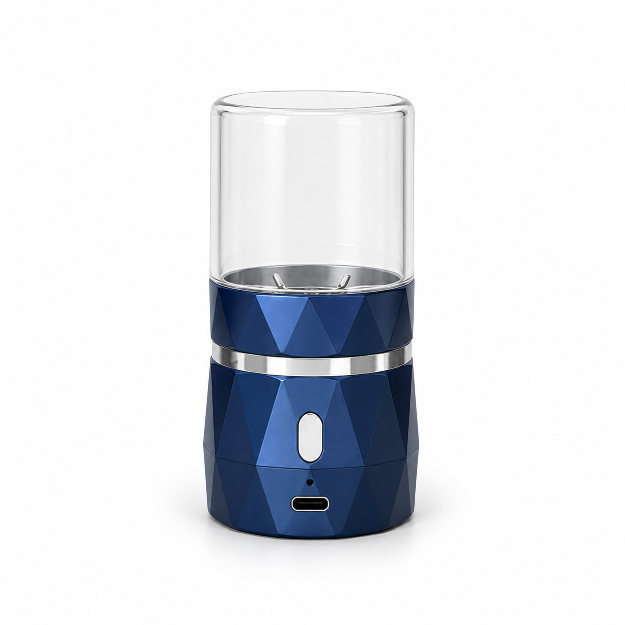 Electric Herb Grinder USB-C Rechargeable Tobacco Spice Crusher Barracuda Blue