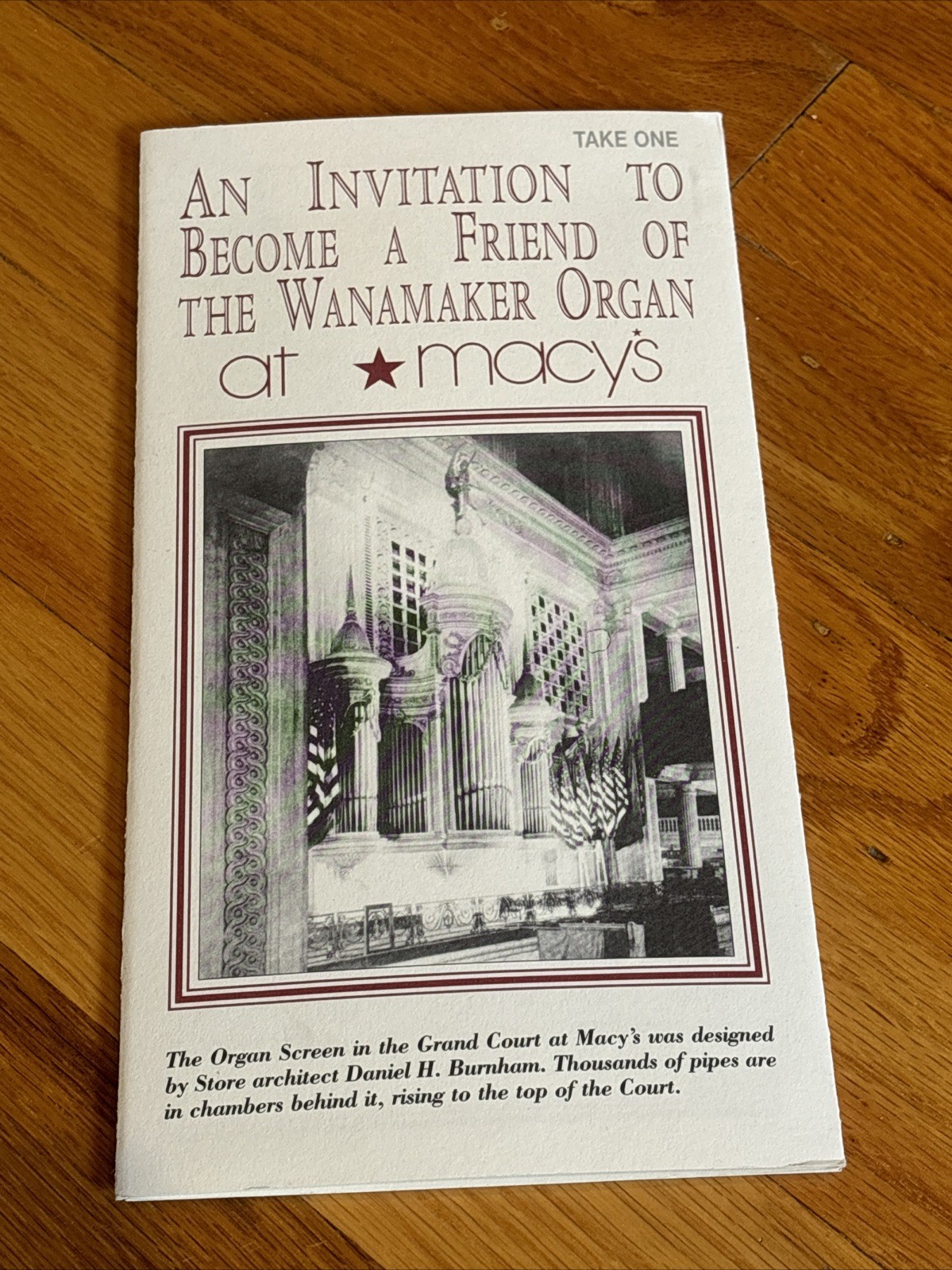CLOSED MACYS PHILADELPHIA WANAMAKER ORGAN PAMPHLET FRIENDS OF