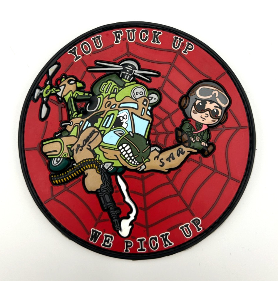 COMBAT SEARCH AND RESCUE-CSAR-IF YOU F**K UP, WE PICK UP-HIGH QUALITY PVC PATCH