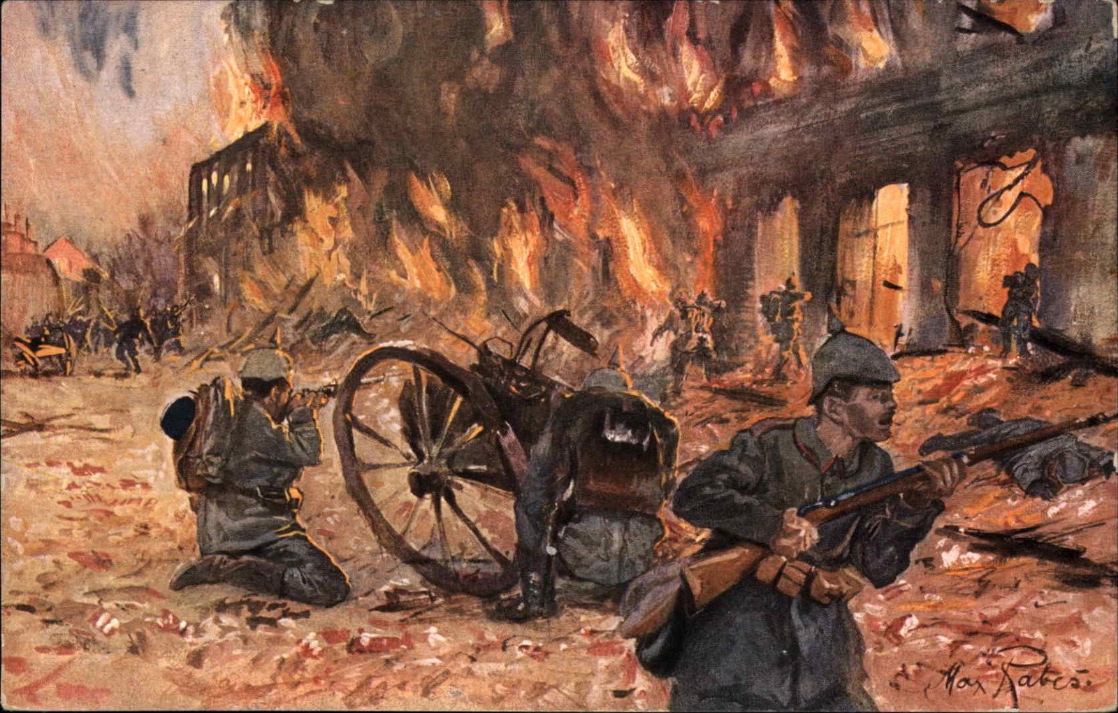 Antique Postcard WWI Germany A/s Professor Max Rabes BATTLE OF TANNENBERG