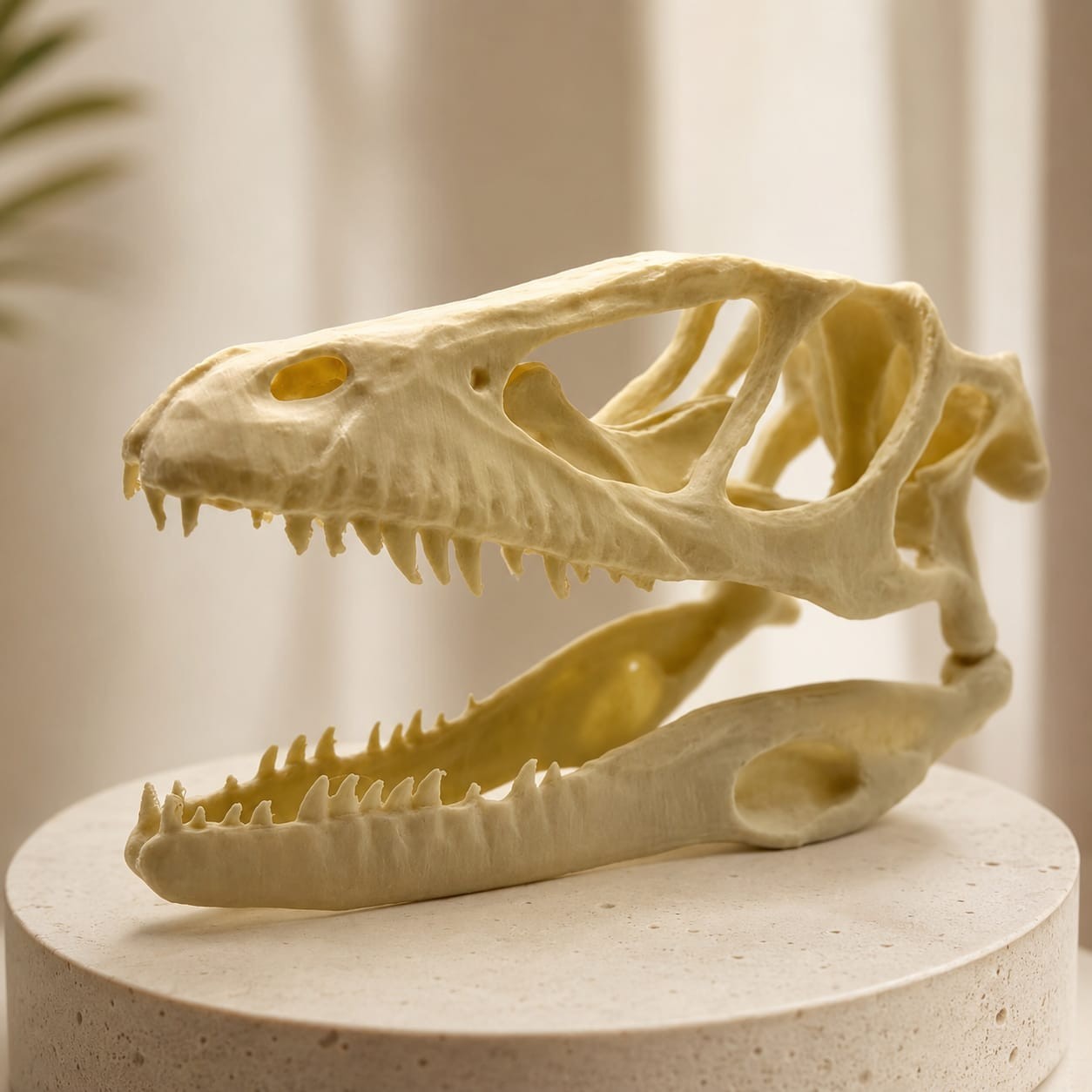 Velociraptor Skull Replica Dinosaur Skull 3D Printed Display Model Decor