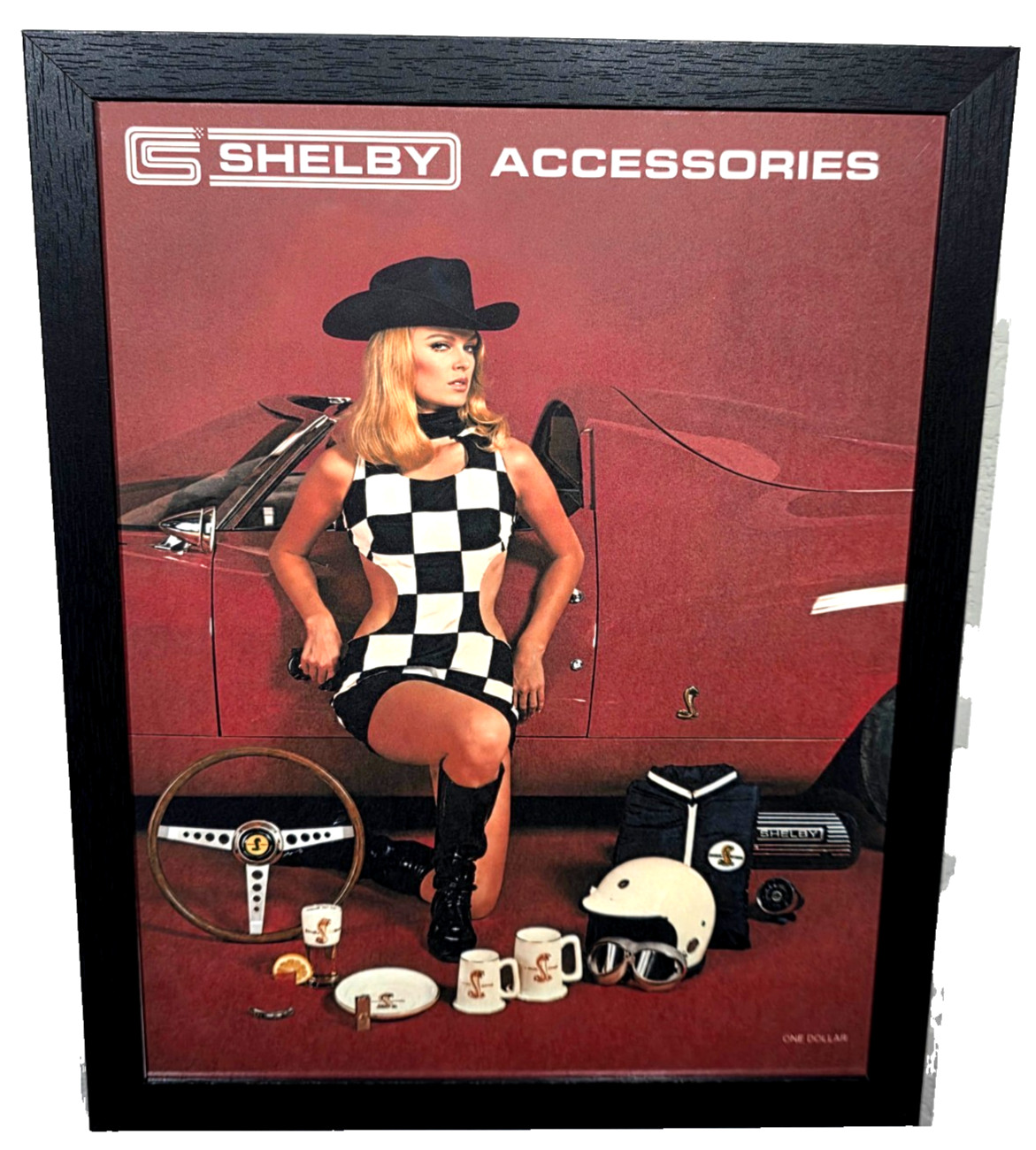Framed Shelby Accessories Ad reproduction print - 8.5x11