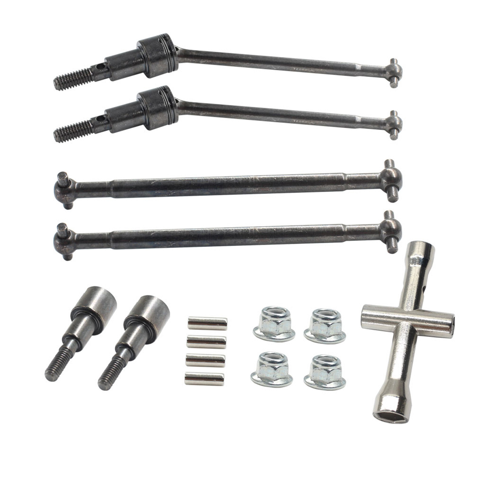 Metal Front Rear Wheel Drive Shaft Set for SUCHIYU 16101 16102 16210 1:16 RC Car