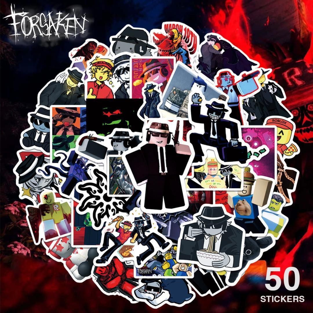 Forsaken Sticker 50 piece Set PVC Waterproof Seal Chance Forsaken Roblox Game Ga