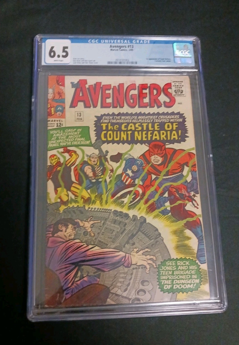 The Avengers #13 CGC 6.5 (Marvel Comics February 1965) 1st App Count Nefaria