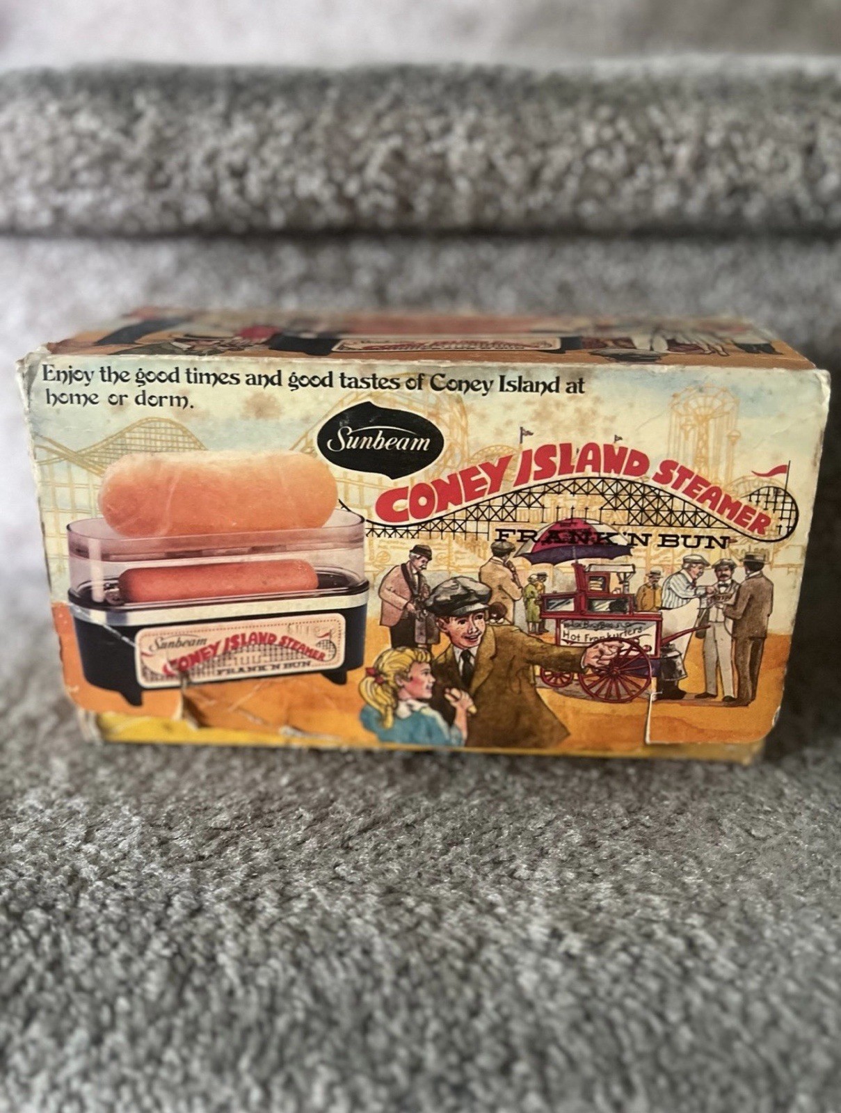 Sunbeam Coney Island Frank ‘n Bun Hot Dog Steamer In Original Vintage 1970's Box