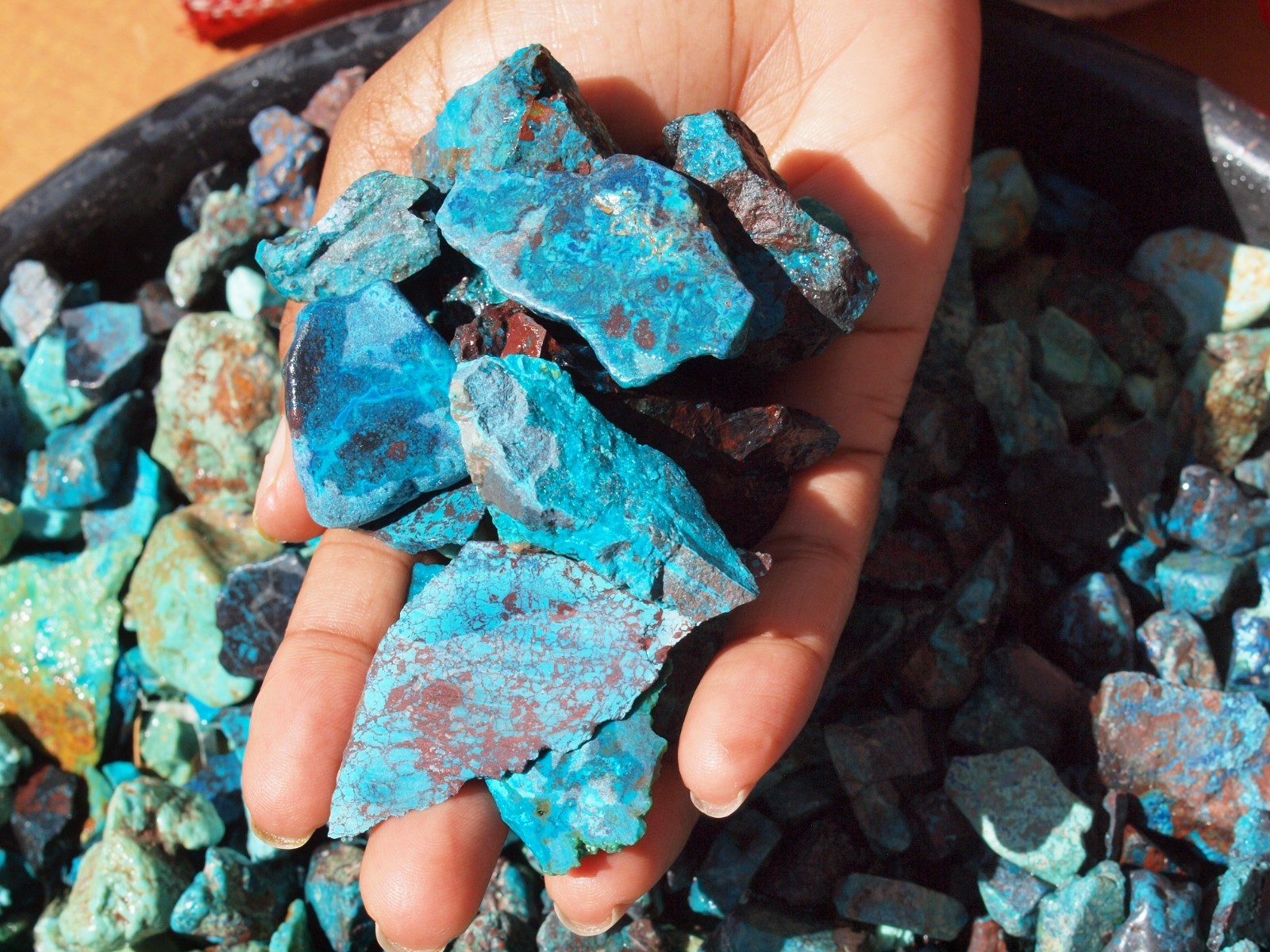 1 Pound High Grade AAA Quality Mixed Kingman Turquoise from Arizona
