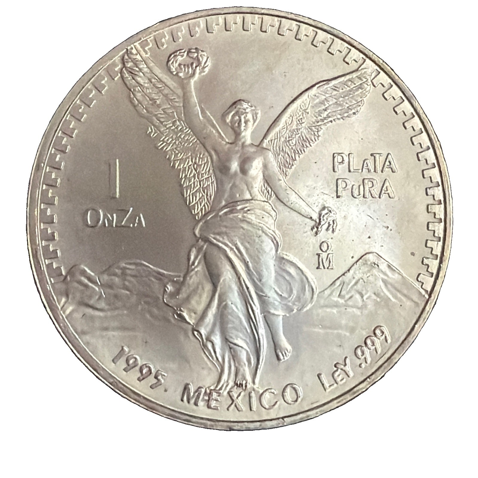 1995 Mexico Libertad 1 Onza Plata Pura 1 oz .999 Fine Siver