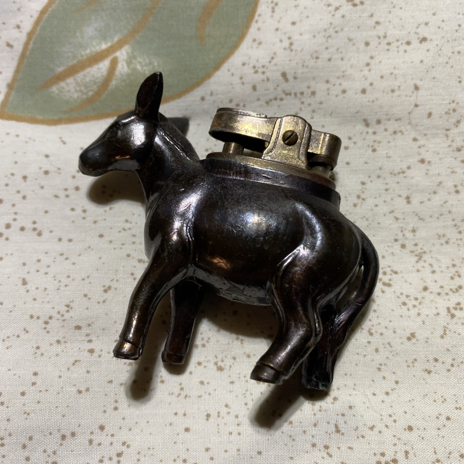 Vintage Amico Donkey Tabletop Lighter Cigarette Metal Japan