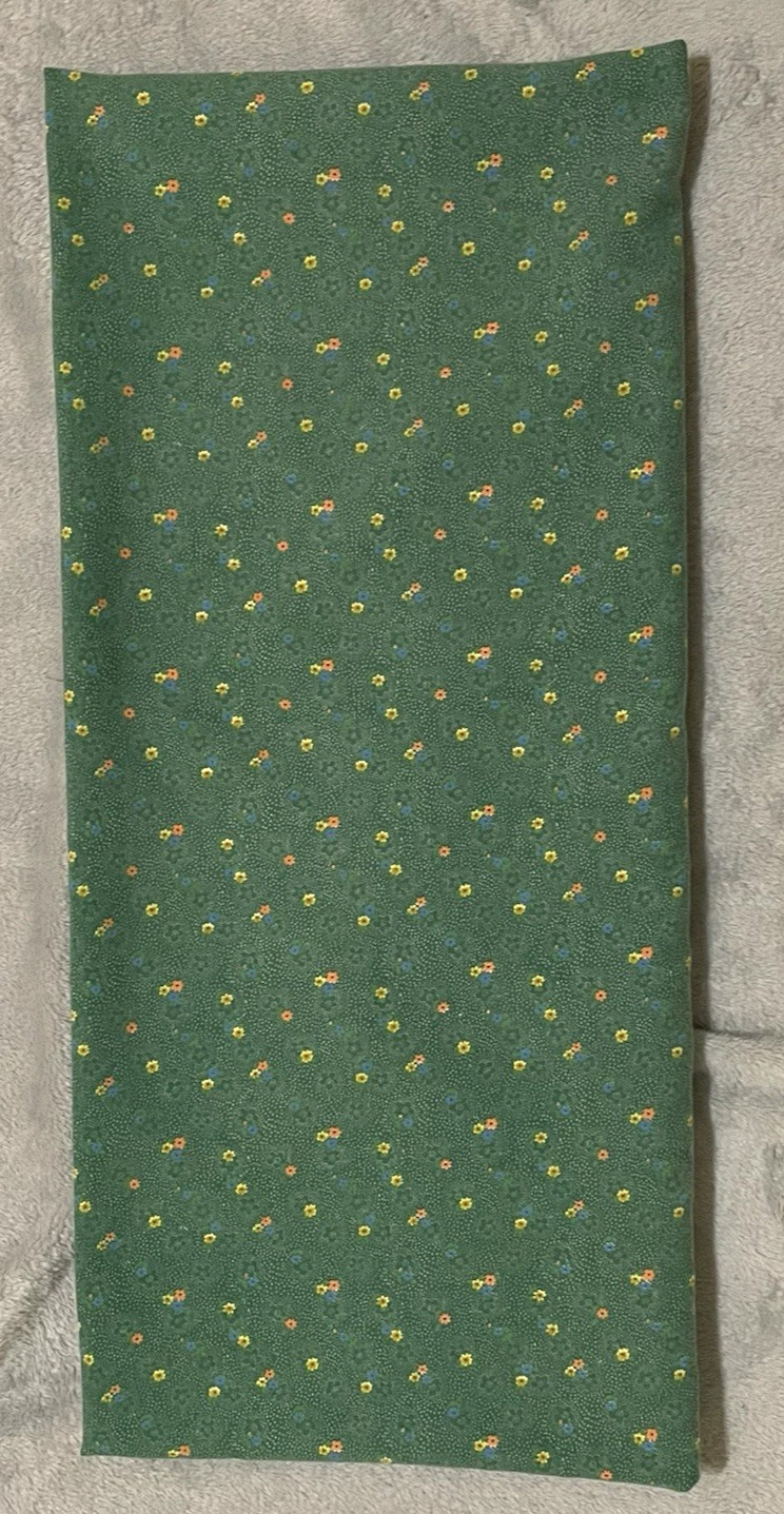 Vintage Originelle Fabric Green Floral Print 2.20 Yards x 44 Inches Wide