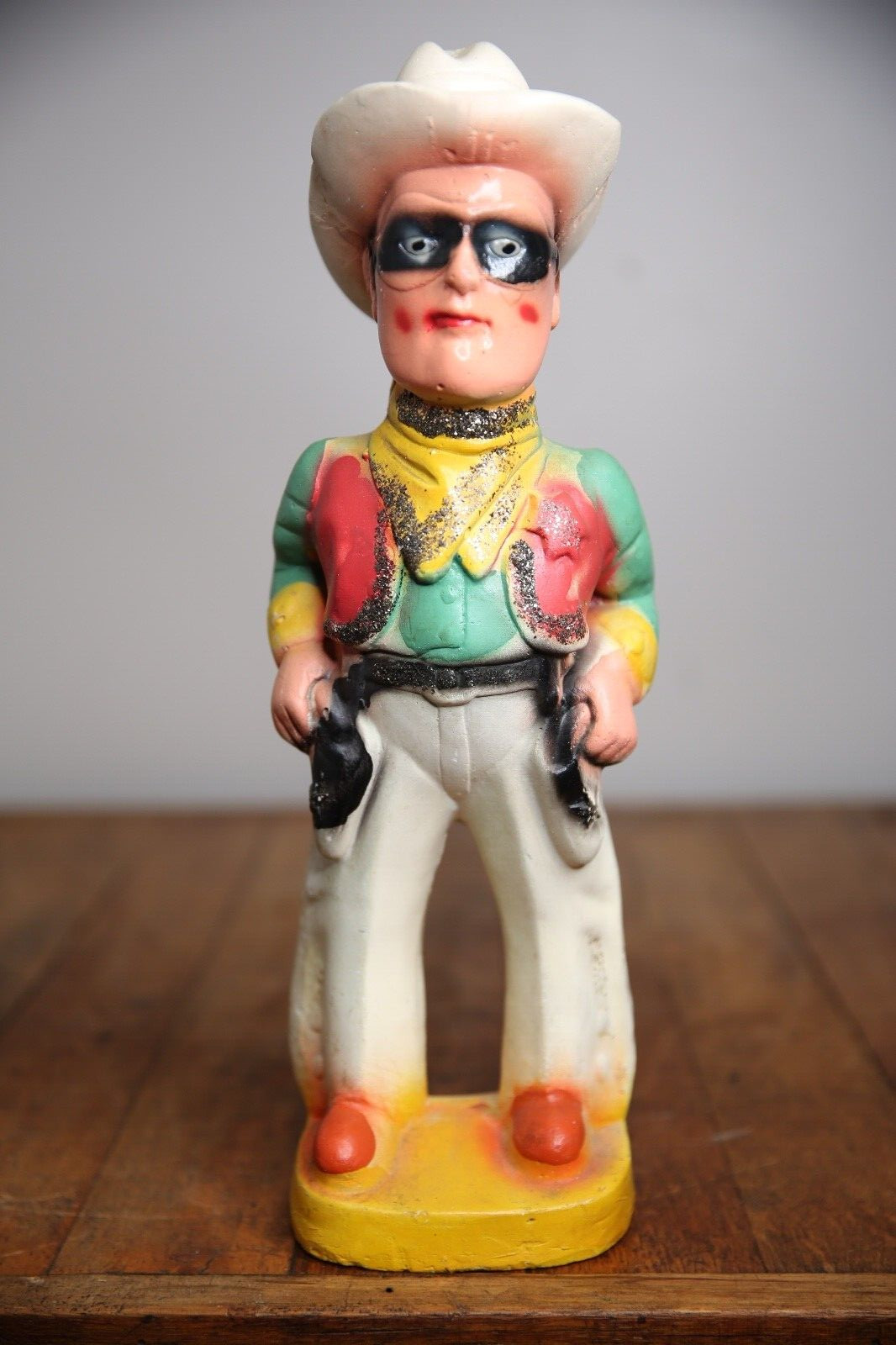 Vintage Lone Ranger Figure chalkware Masked Cowboy Carnival toy prize TV show