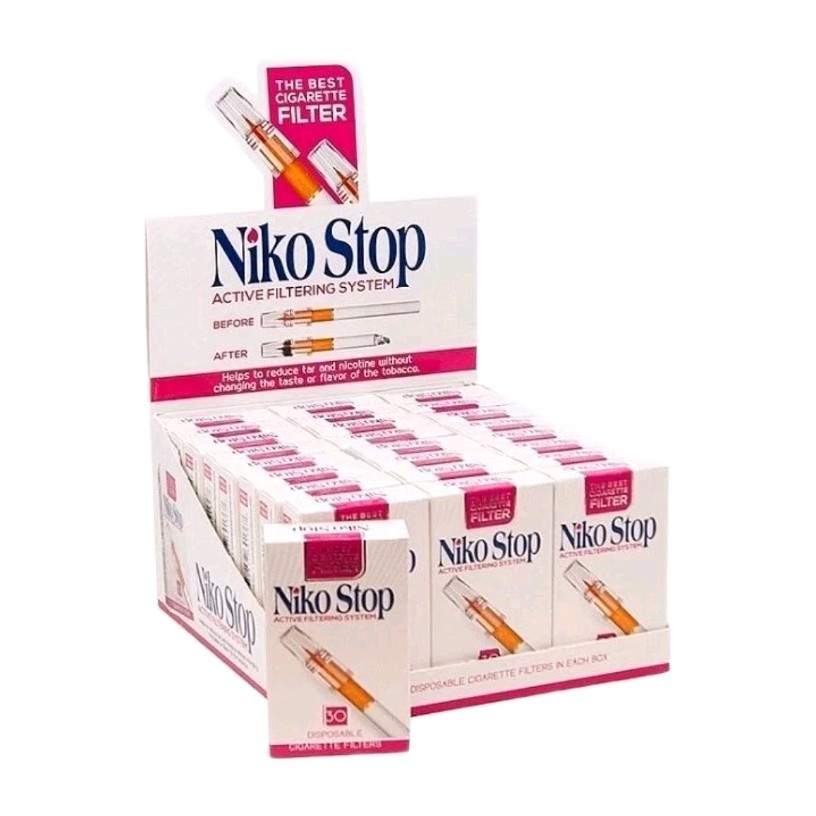 Niko Stop Cigarette Filter 12 Packs, 30 Filters/Pk, Total 360 Filters