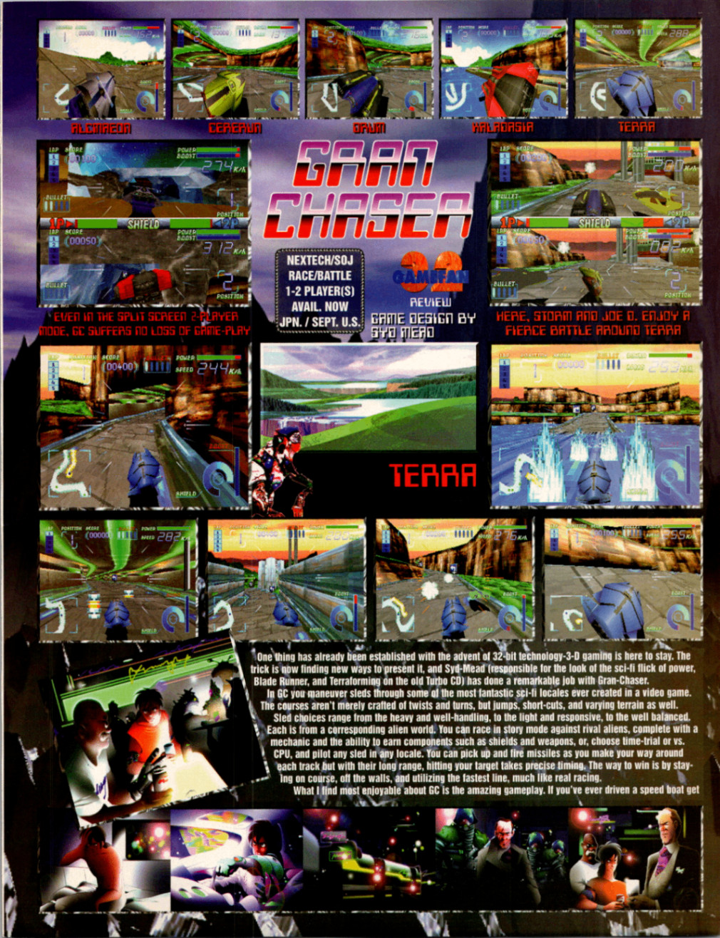 Gran Chaser PlayStation PS1 Vintage 1997 Video Game Magazine Ad Print