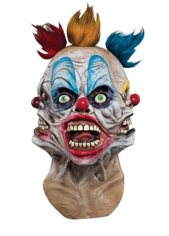 New Ghoulish Productions Tripolar Clown Latex Face Mask Horror Halloween