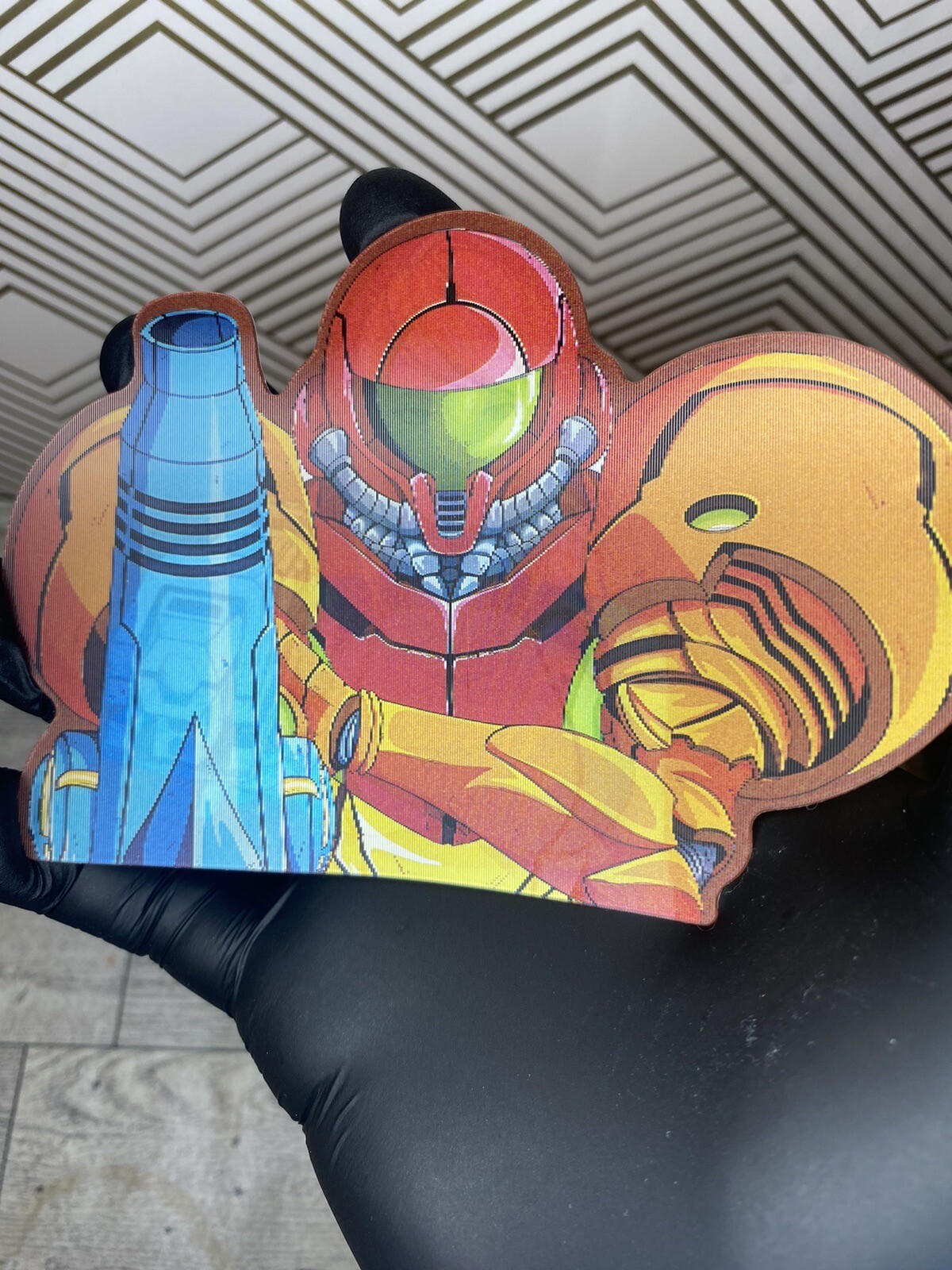 Metroid Samus Aran Zero Suit Samus 3D Lenticular Motion Car Sticker Decal Peeker