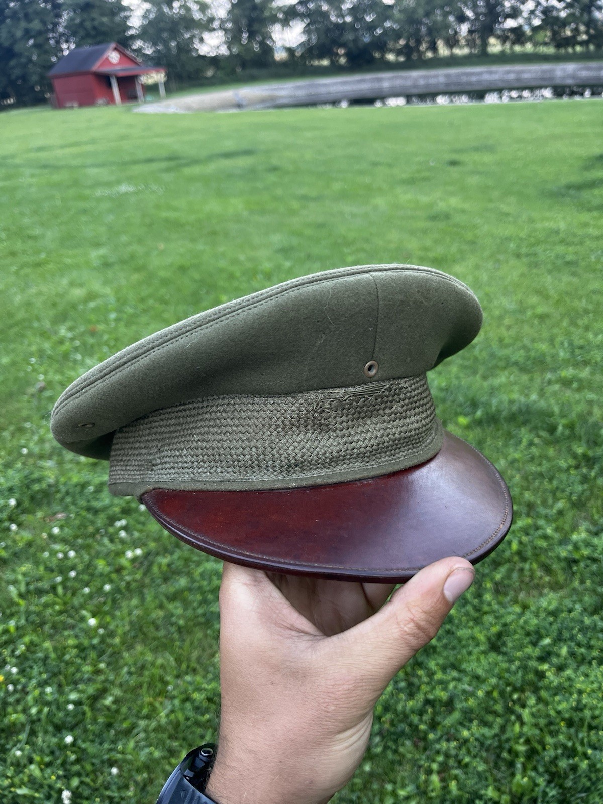 WW1 WWI 1920s US Army Officers Inter-war Visor Hat GREAT SHAPE