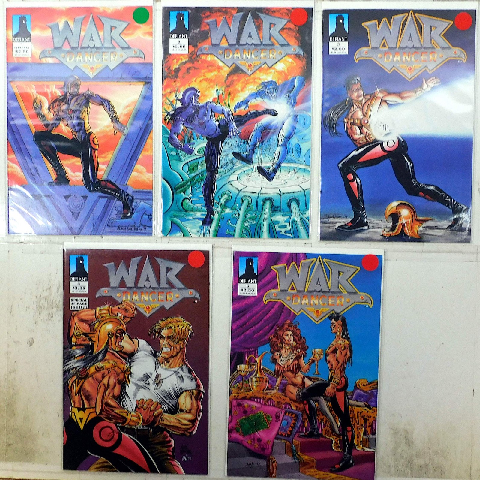 War Dancer Lot of 5 #1, 2, 3, 4, 5 (1994) Defiant Comics 1st Print Comic Books