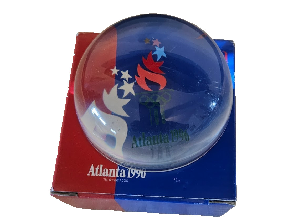 Atlanta 1996 Olympic Games Crystal Paperweight