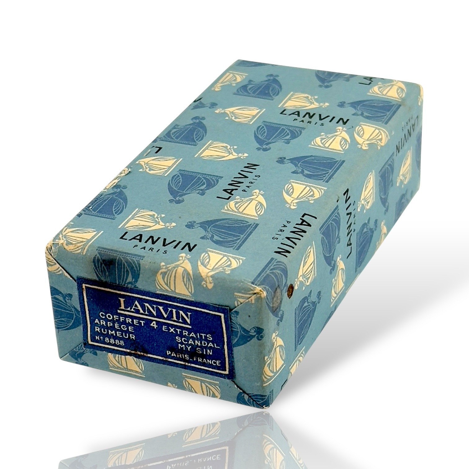 LANVIN Coffret 1940s SEALED 4 Extraits Arpege My Sin Scandal Rumeur MUSEUM PIECE