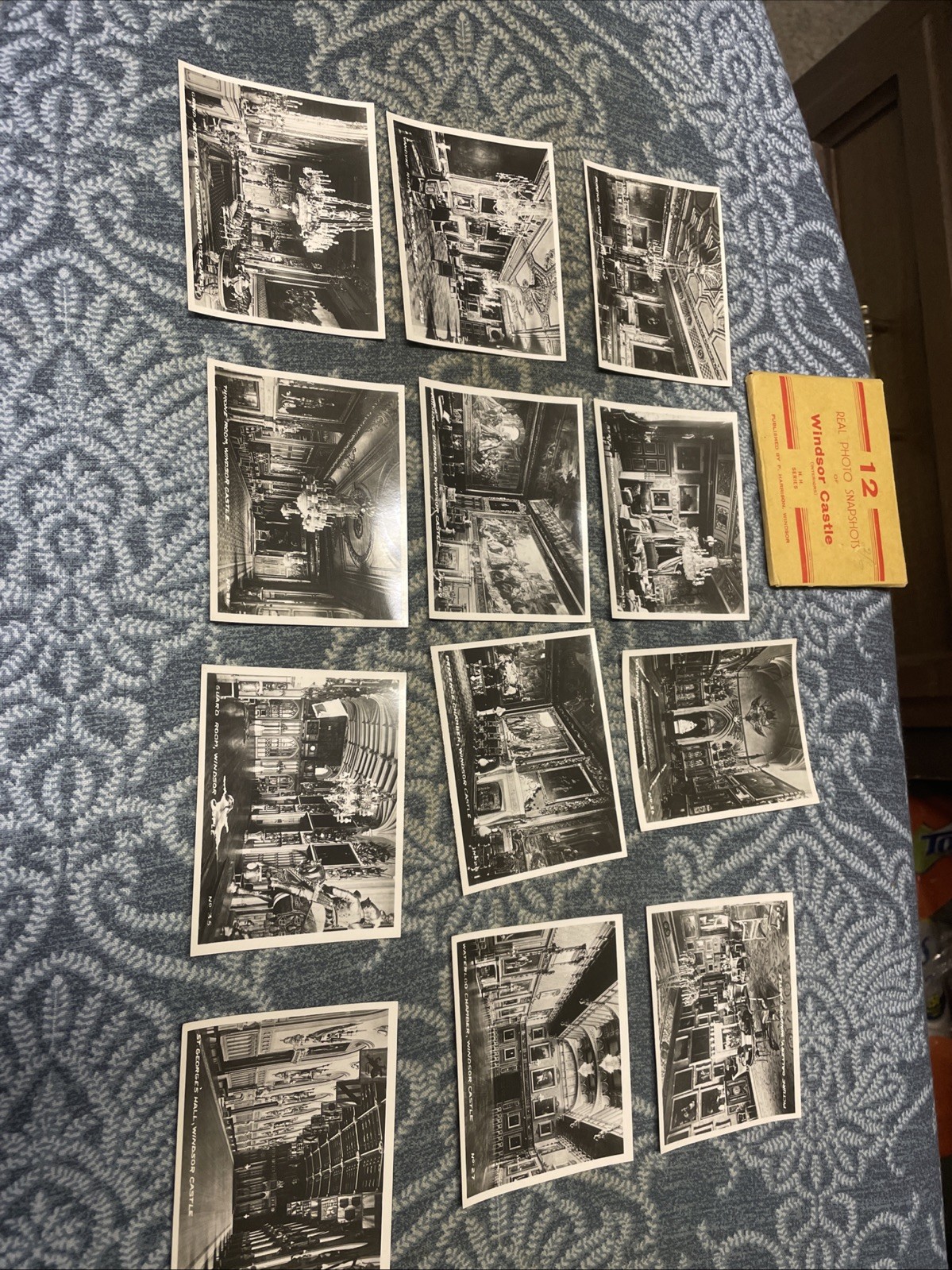 12 Vintage Small  Real Photo Snapshots:  Windsor Castle