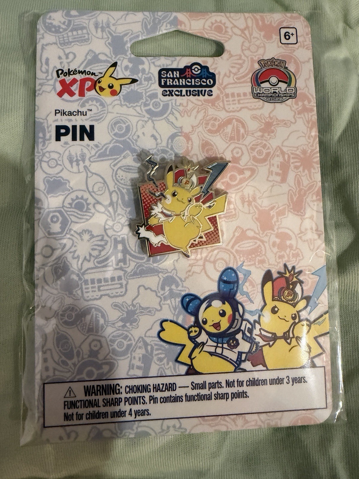 2026 Pokémon Worlds PXP King Ruler Pikachu Pin *Exclusive*