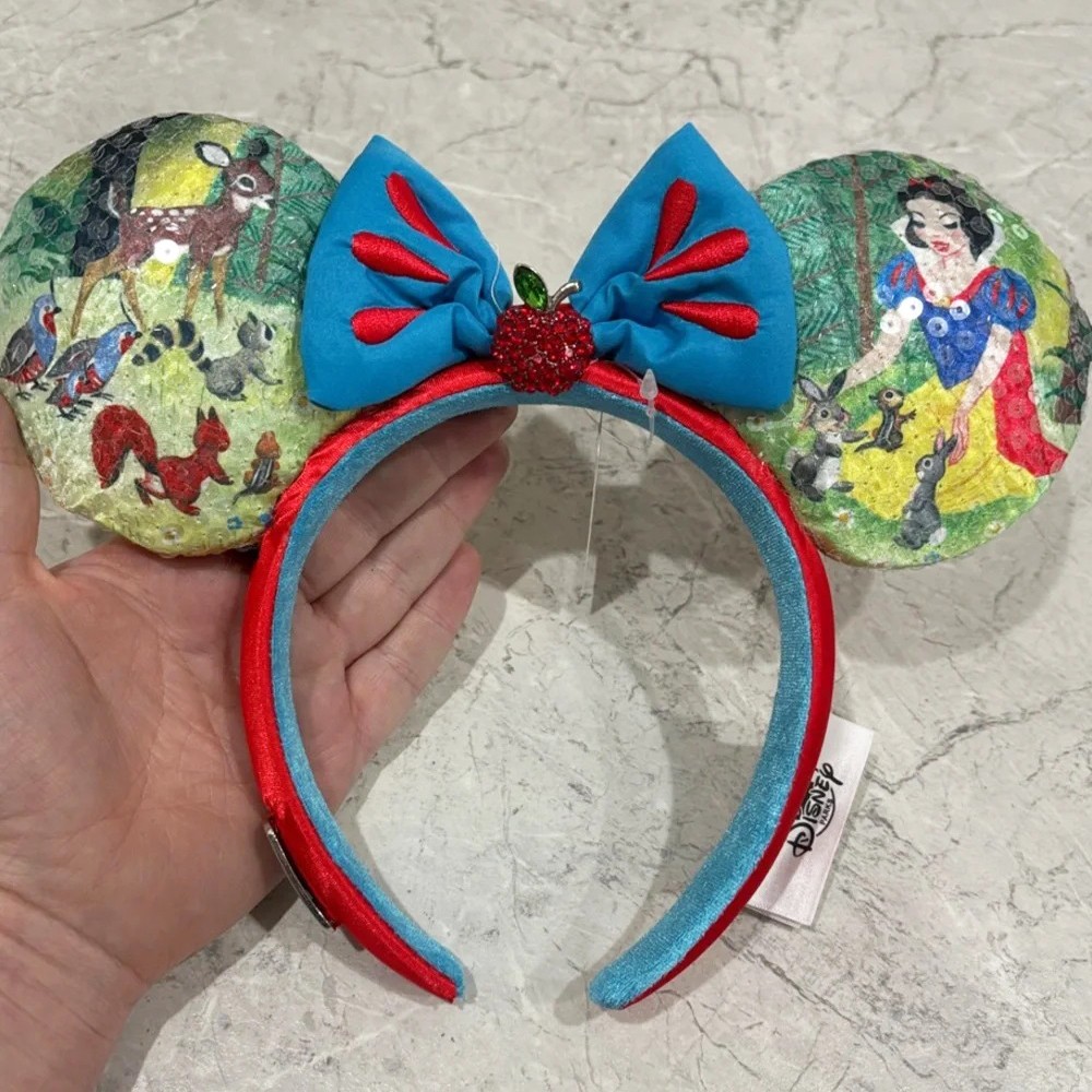 Disney- Parks 100 Decades Snow White 1930s Mickey Minnie Ears Bow Headband US